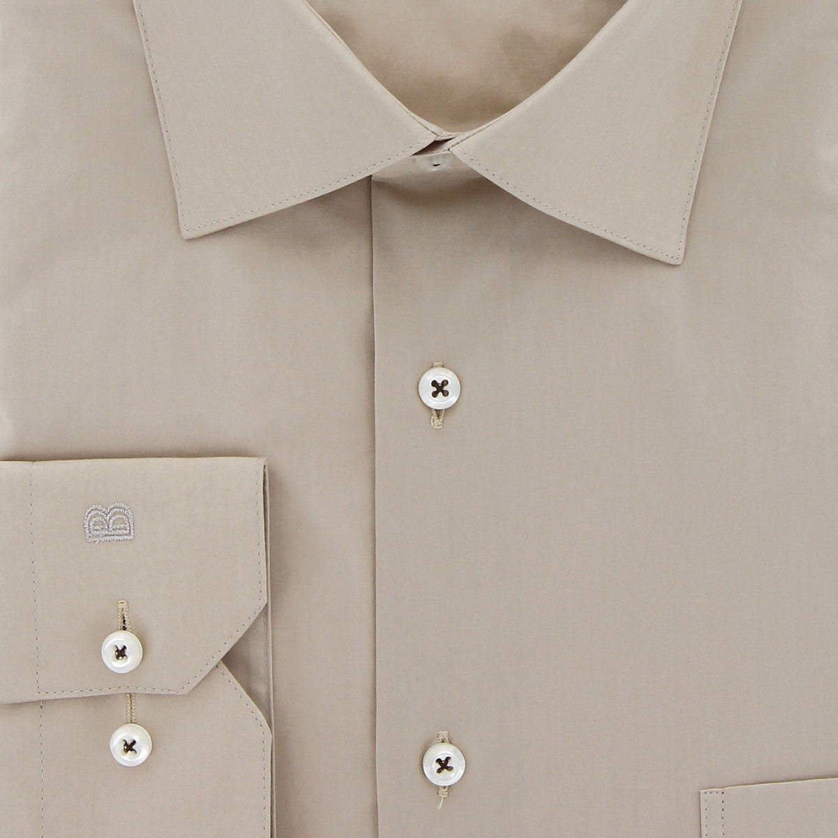 Chemise forte taille tissus premium AD5DB4 beige