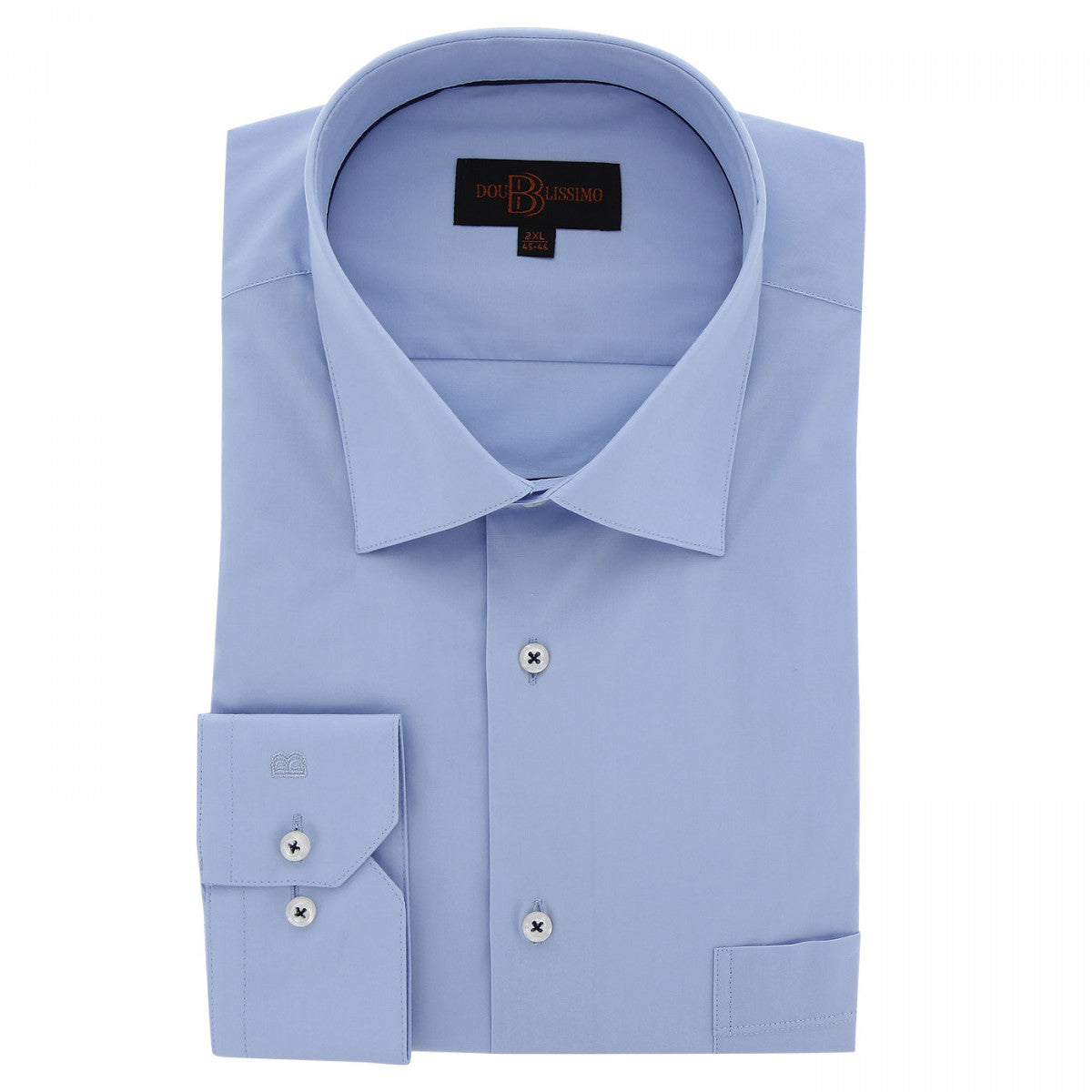 Chemise forte taille tissus premium AD5DB2 bleu
