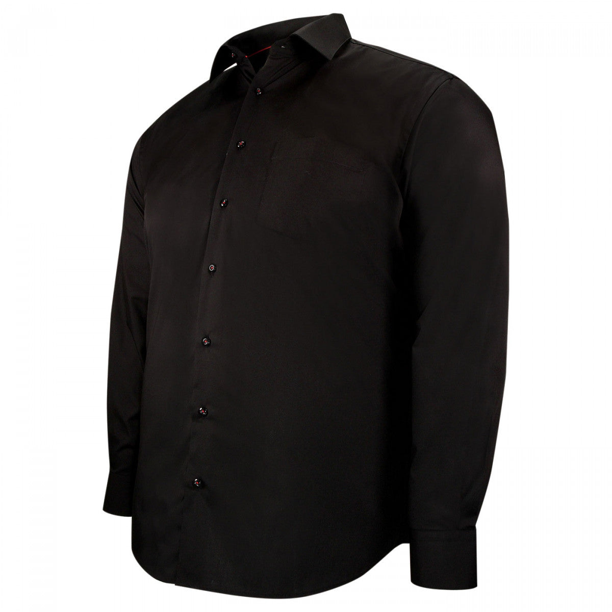 Chemise forte taille tissus premium AD5DB1 noir