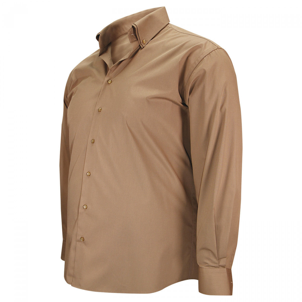 Chemise double col marron