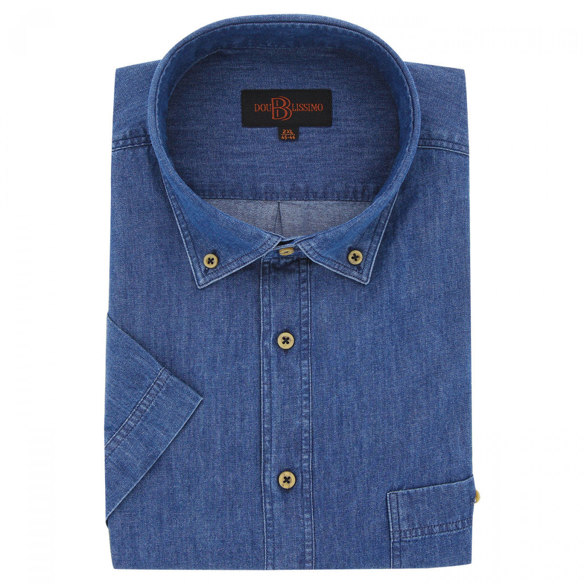 Chemisette forte taille en jean AD7DBMC1 bleu