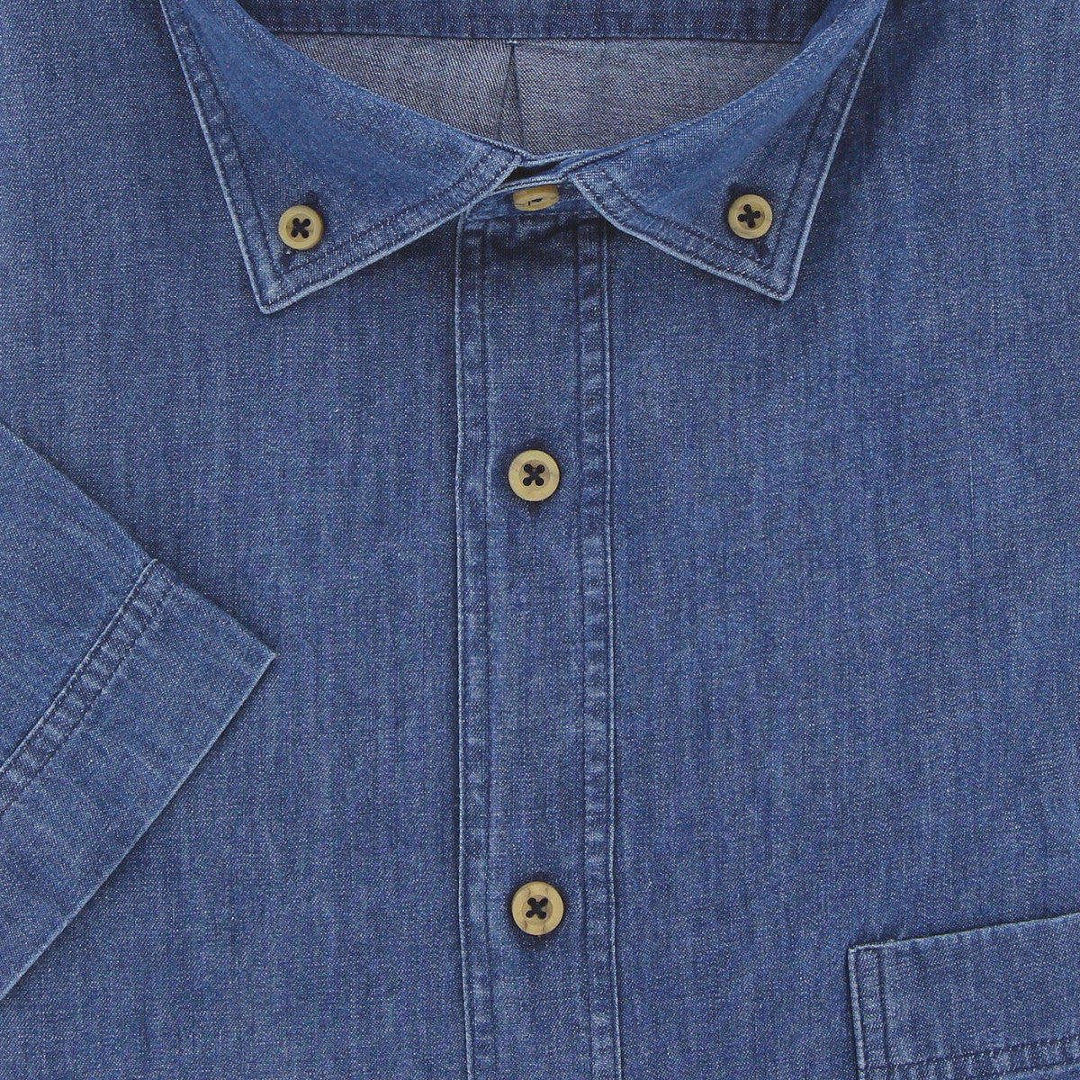 Chemisette forte taille en jean AD7DBMC1 bleu