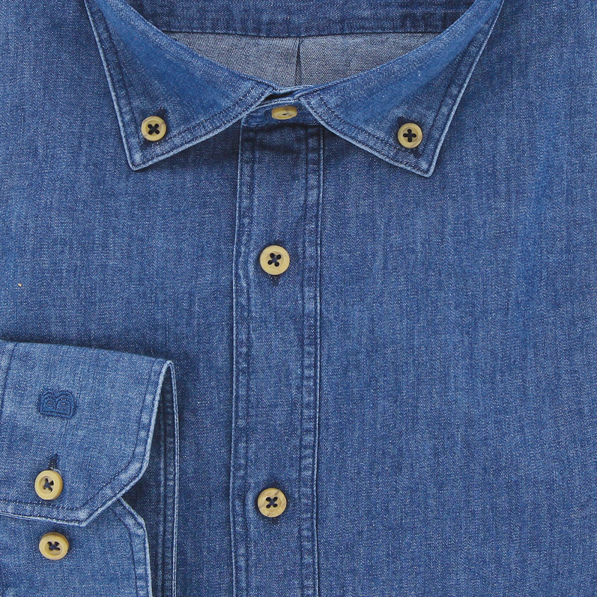 Chemise forte taille en jean AD7DB1 bleu