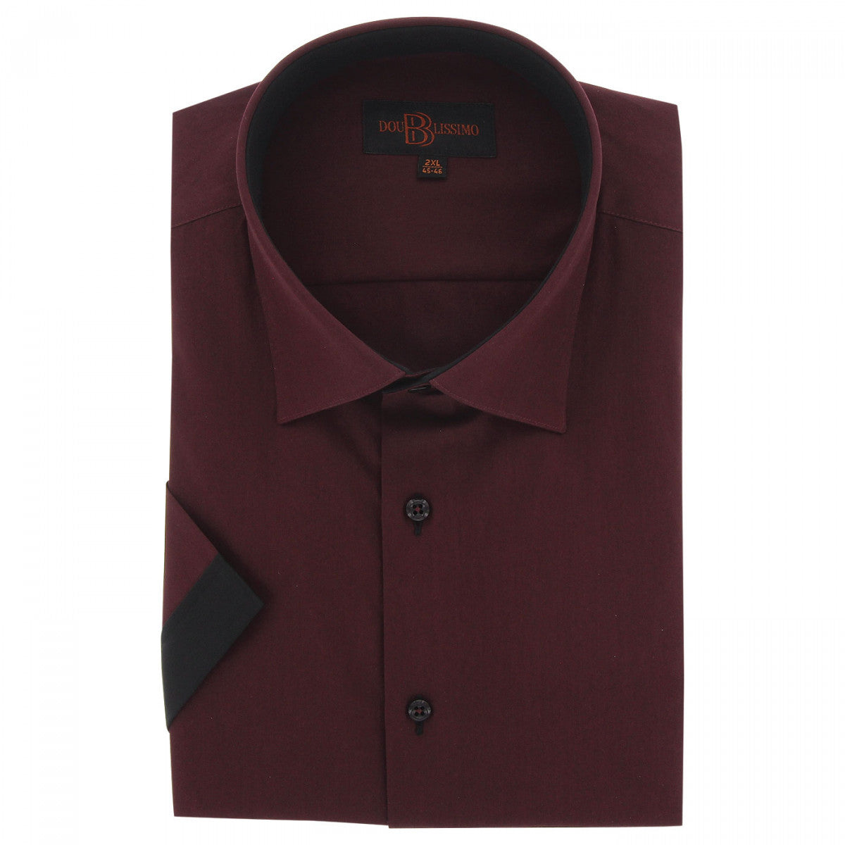 Chemisette grande taille à tissu uni contrasté ROSSONERO AE10DBMC2 bordeaux