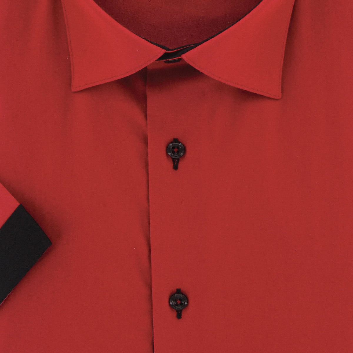 Chemisette grande taille à tissu uni contrasté ROSSONERO AE10DBMC1 rouge