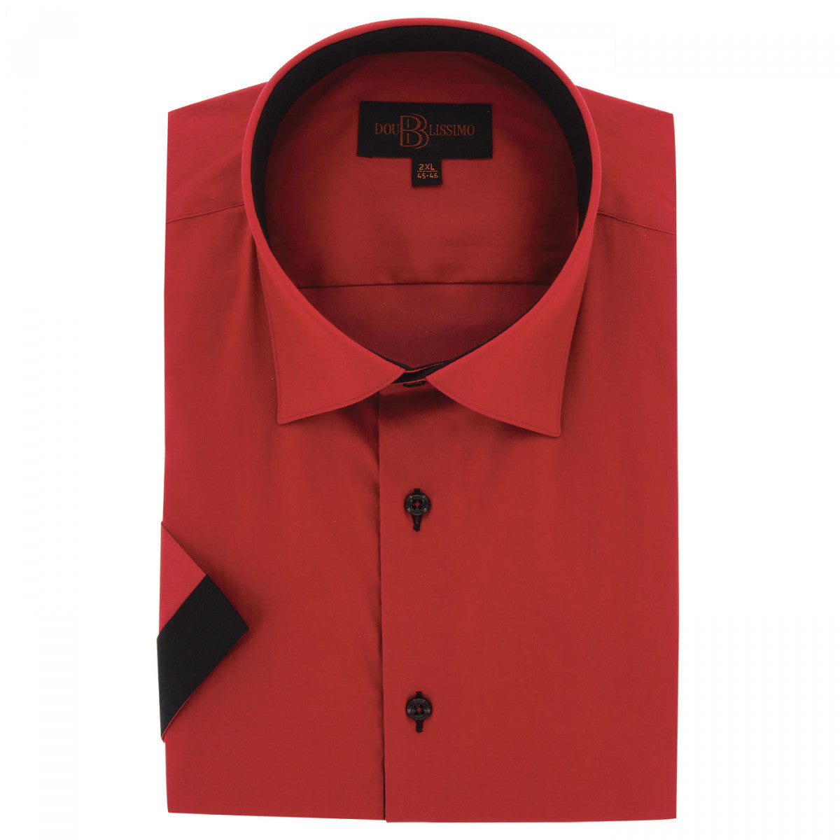 Chemisette grande taille à tissu uni contrasté ROSSONERO AE10DBMC1 rouge
