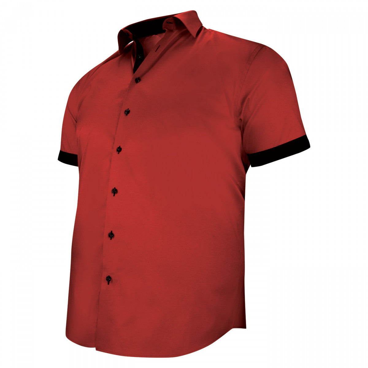 Chemisette grande taille à tissu uni contrasté ROSSONERO AE10DBMC1 rouge