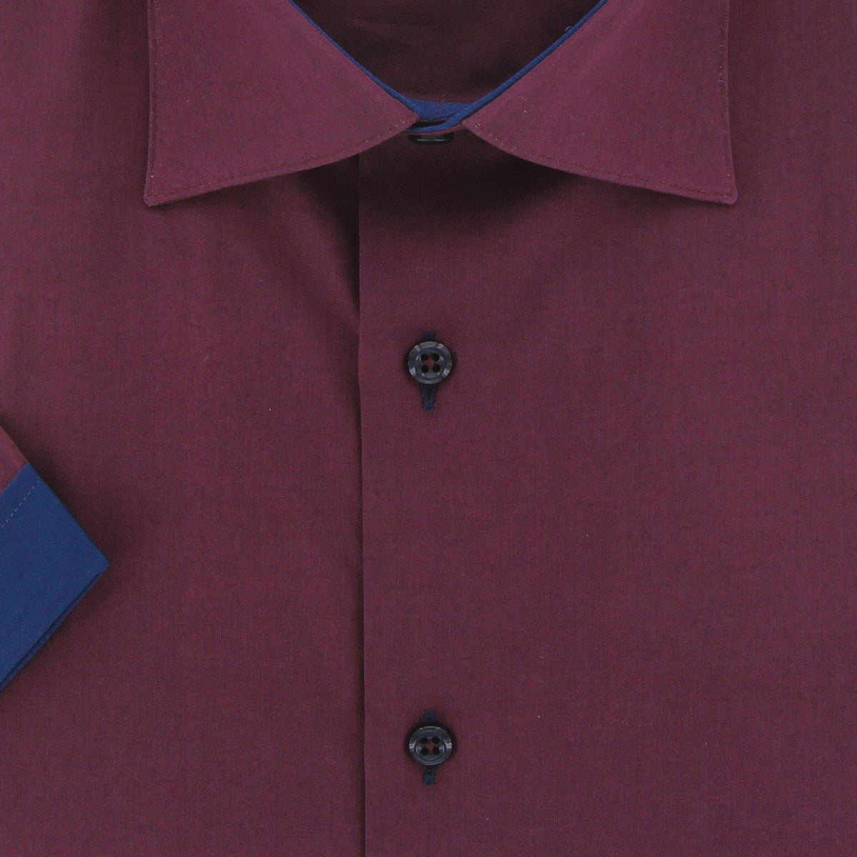 Chemisette grande taille à tissu uni contrasté VIOSSO AE9DBMC2 bordeaux