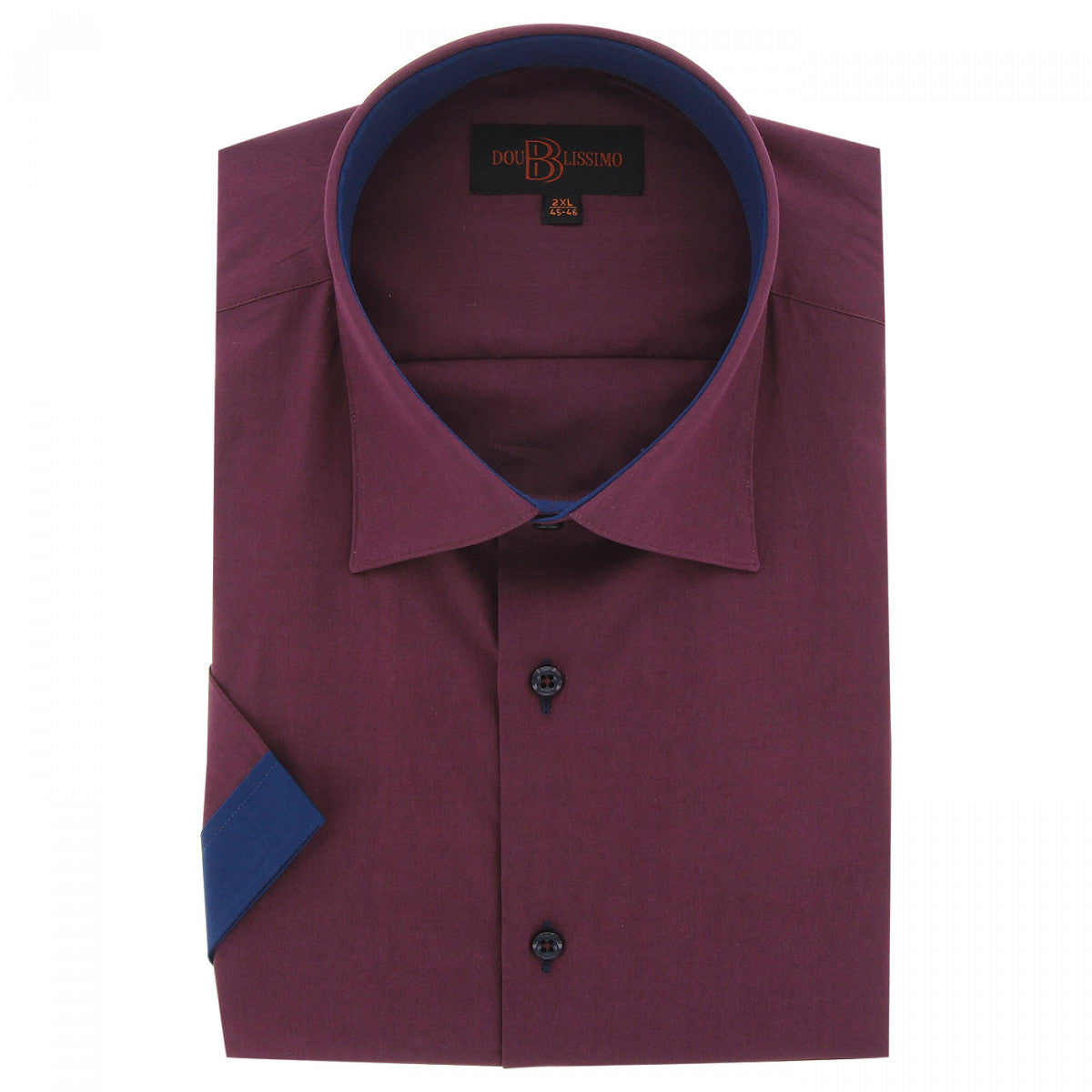 Chemisette grande taille à tissu uni contrasté VIOSSO AE9DBMC2 bordeaux