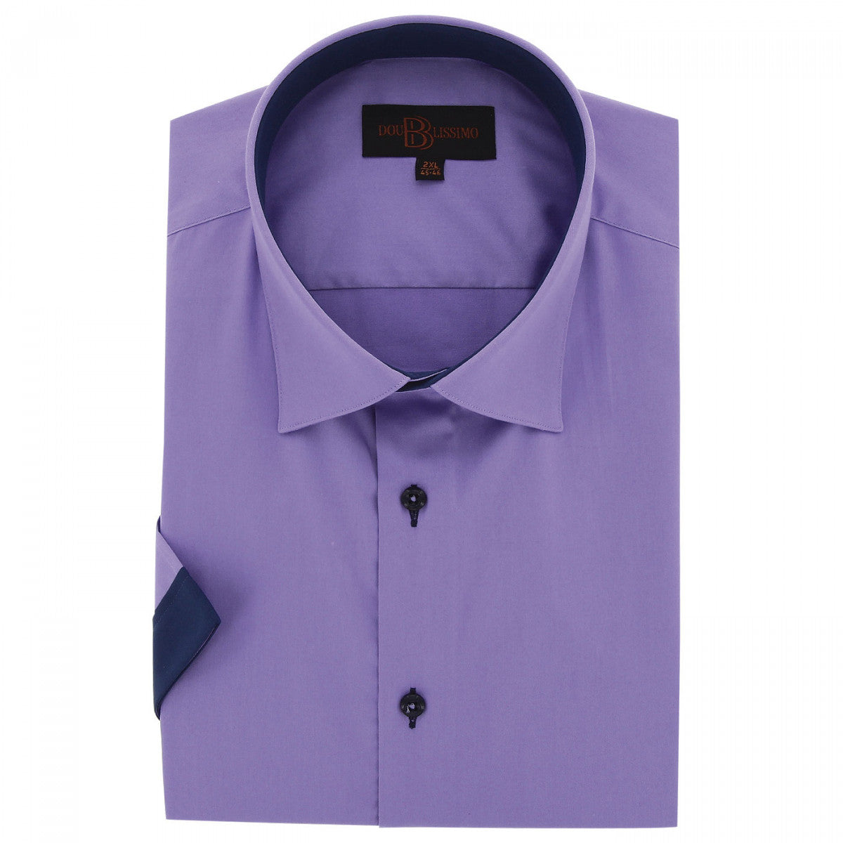 Chemisette grande taille à tissu uni contrasté VIOSSO AE9DBMC1 violet
