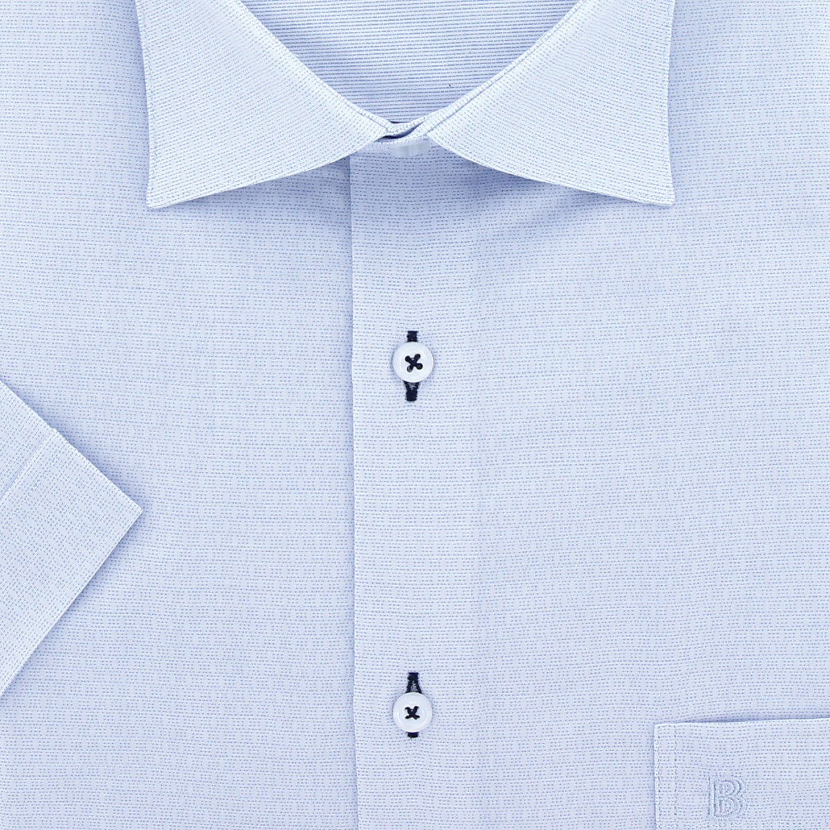 Chemisette grande taille à tissu uni texturé TONOTONA AE7DBMC1 bleu ciel