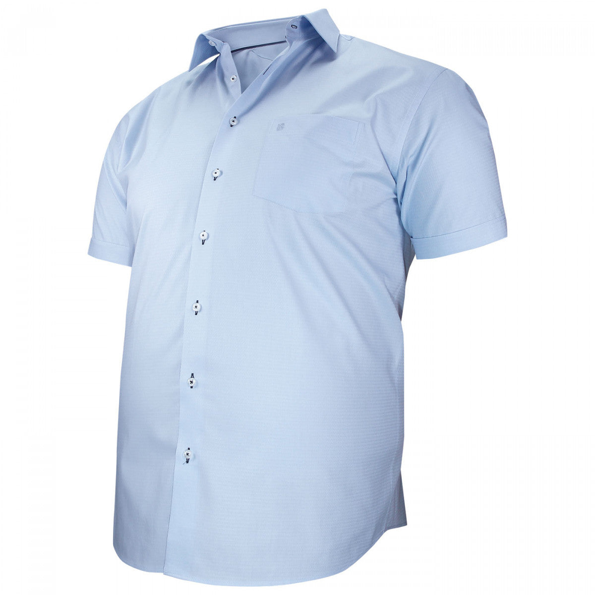 Chemisette grande taille à tissu uni texturé TONOTONA AE7DBMC2 bleu