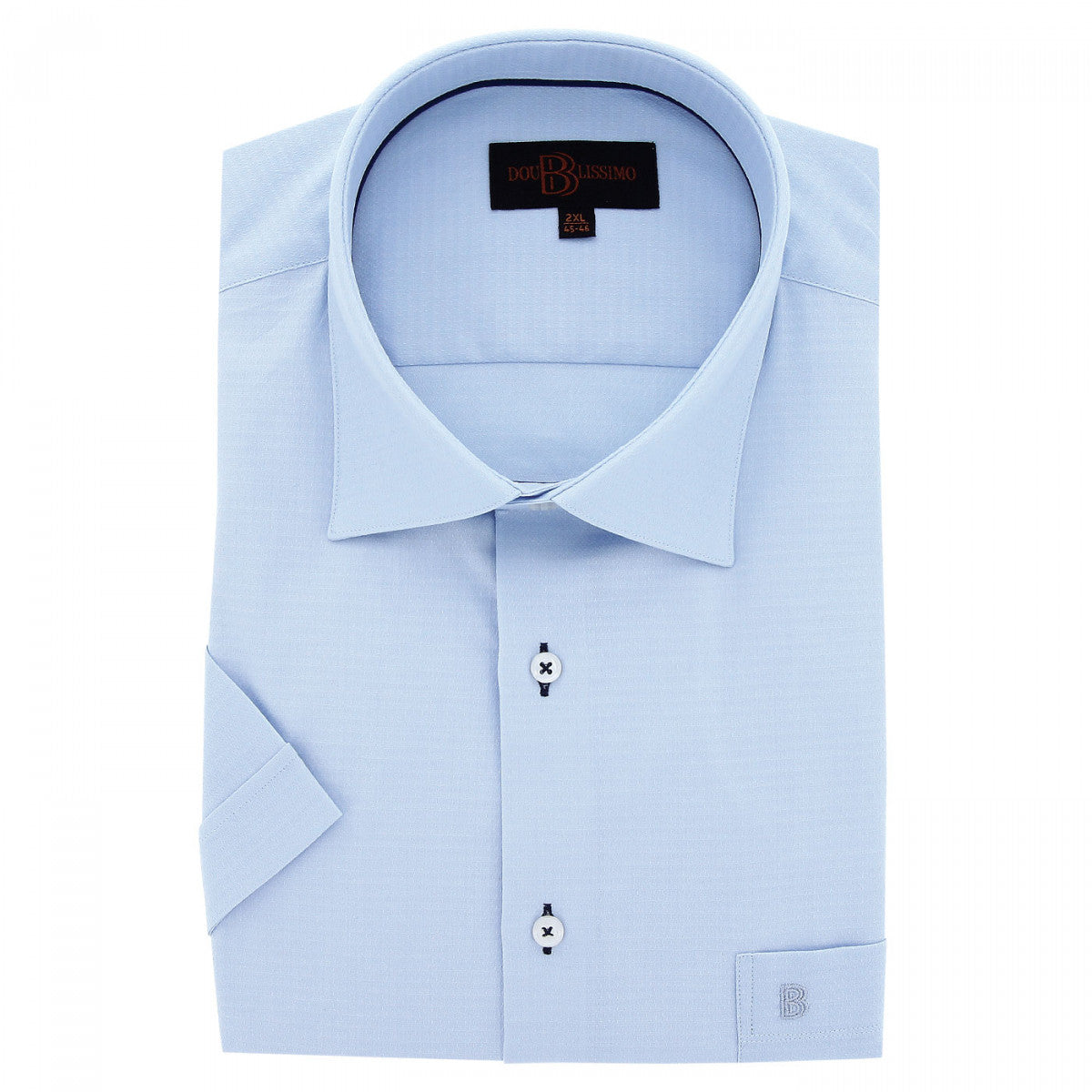 Chemisette grande taille à tissu uni texturé TONOTONA AE7DBMC2 bleu