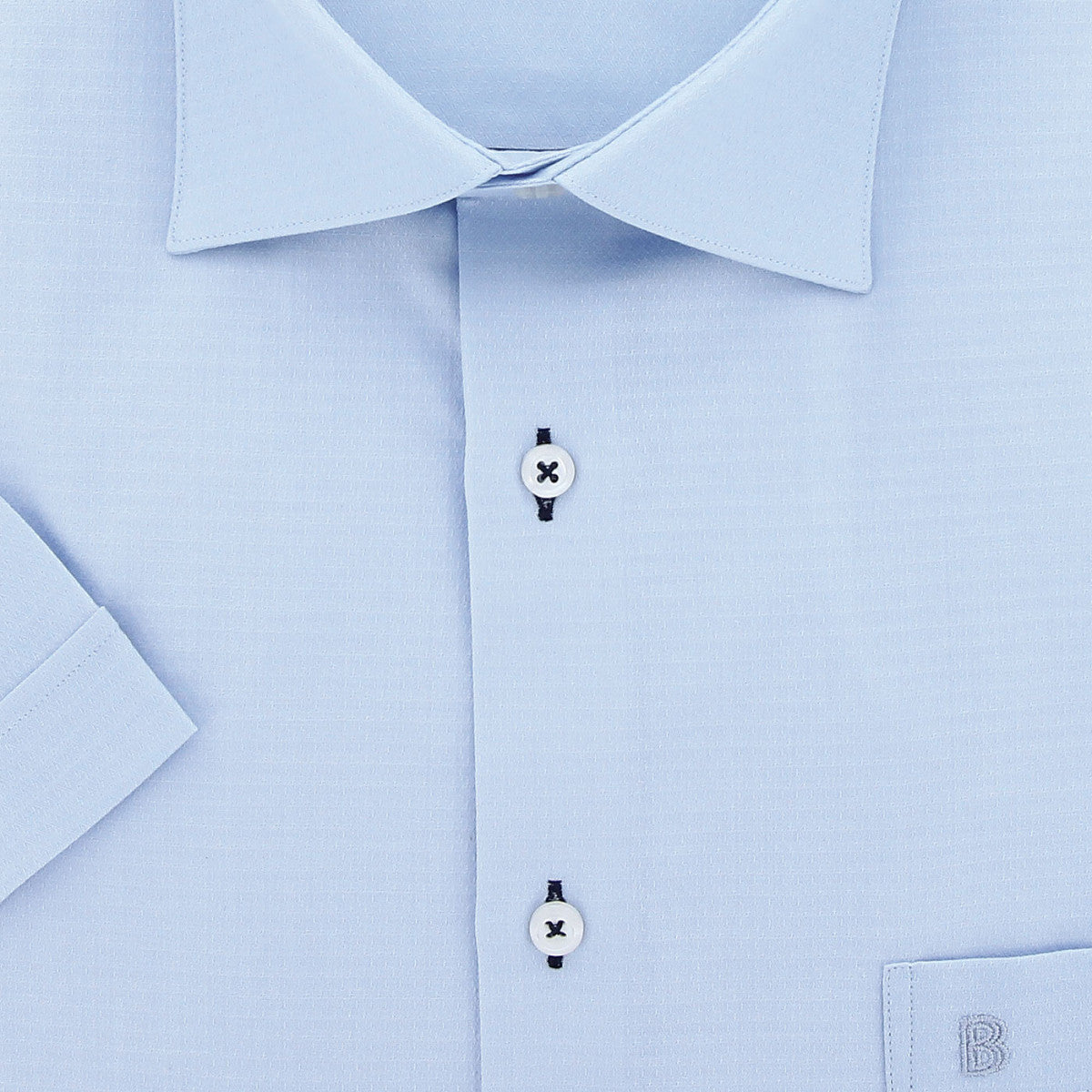 Chemisette grande taille à tissu uni texturé TONOTONA AE7DBMC2 bleu