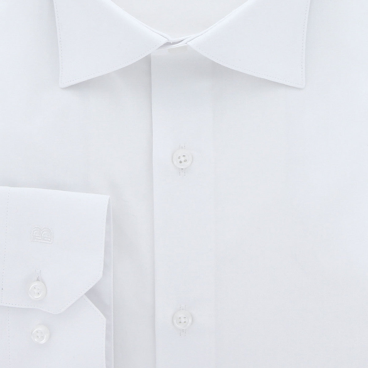 Chemise grande taille classique tissu uni CLASSIMO AE15EB1 blanc