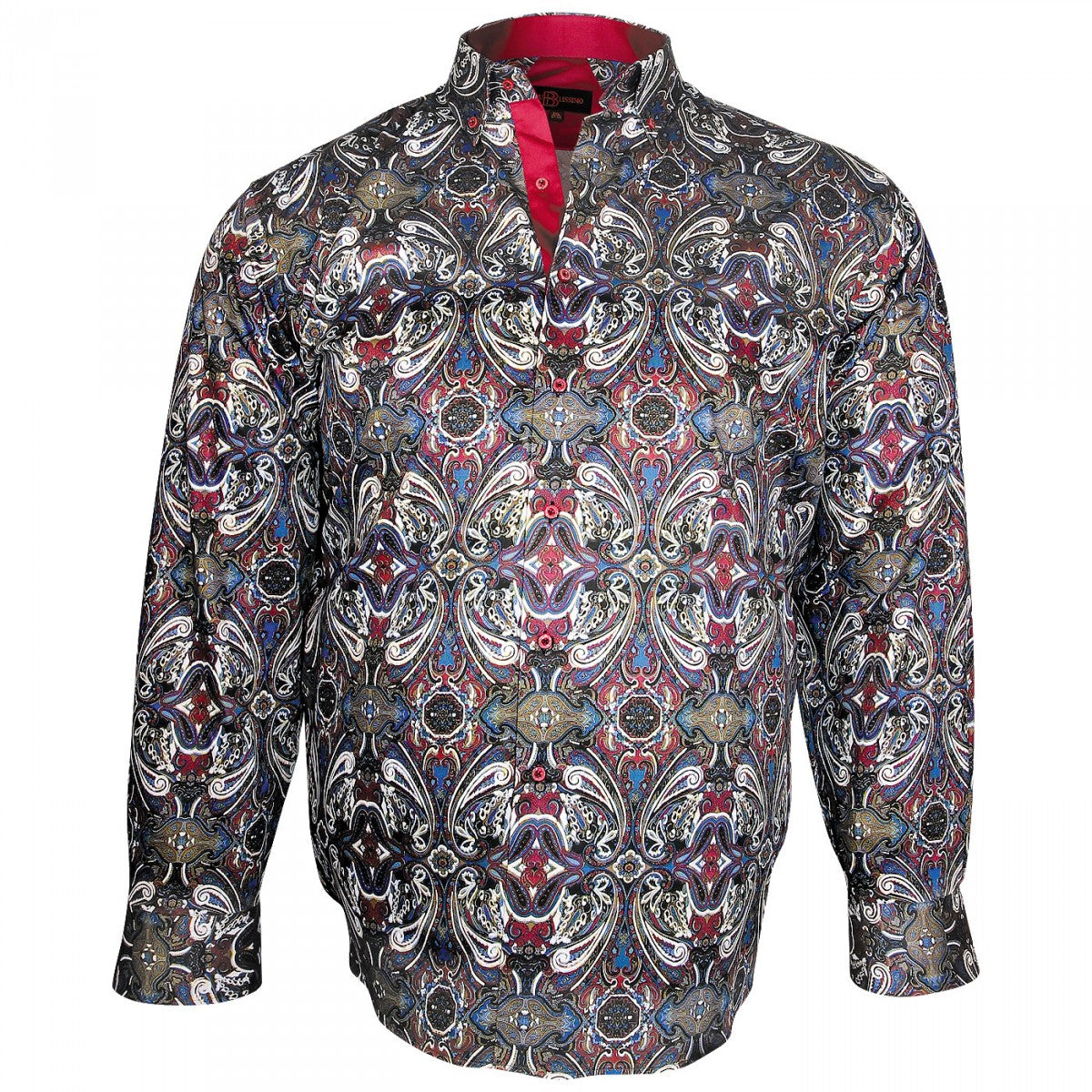 Chemise imprimée bordeaux