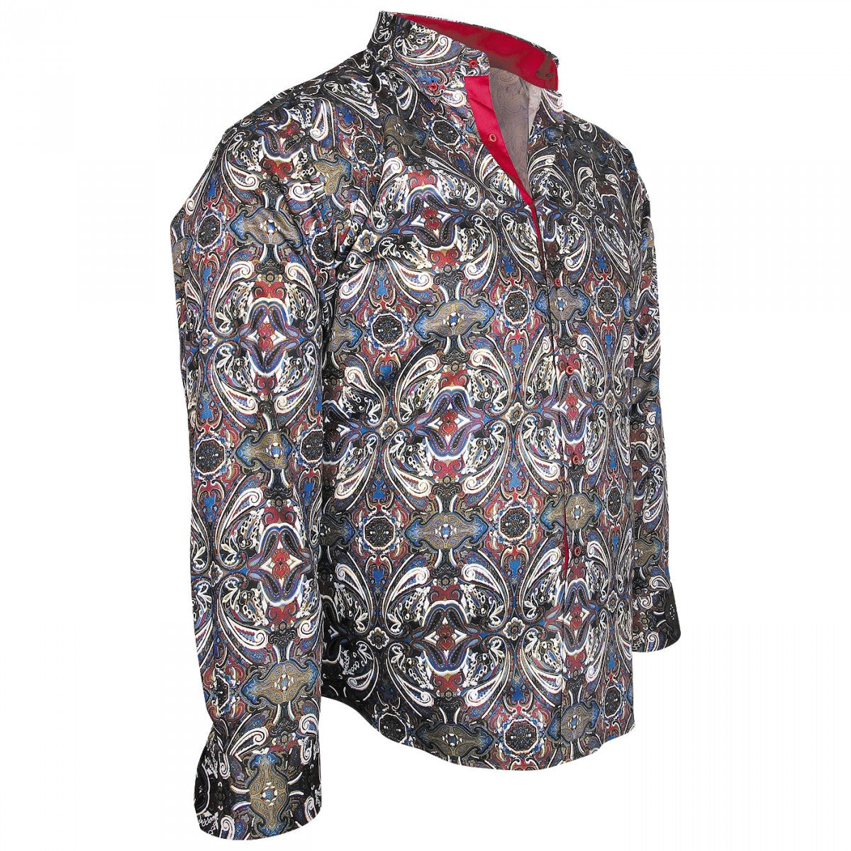 Chemise imprimée bordeaux