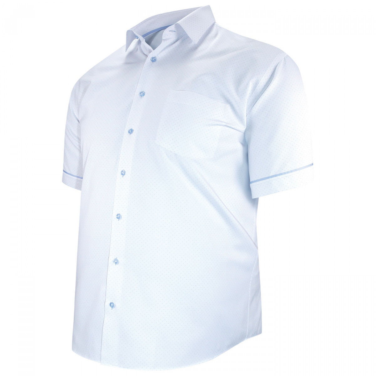 Chemisette forte taille motifs à pois PICOLLI-AA8DBMC3 blanc bleu ciel