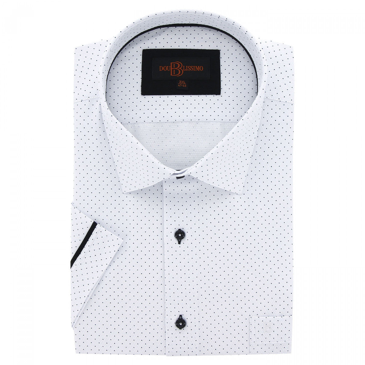 Chemisette forte taille motifs à pois PICOLLI-AA8DBMC1 blanc noir