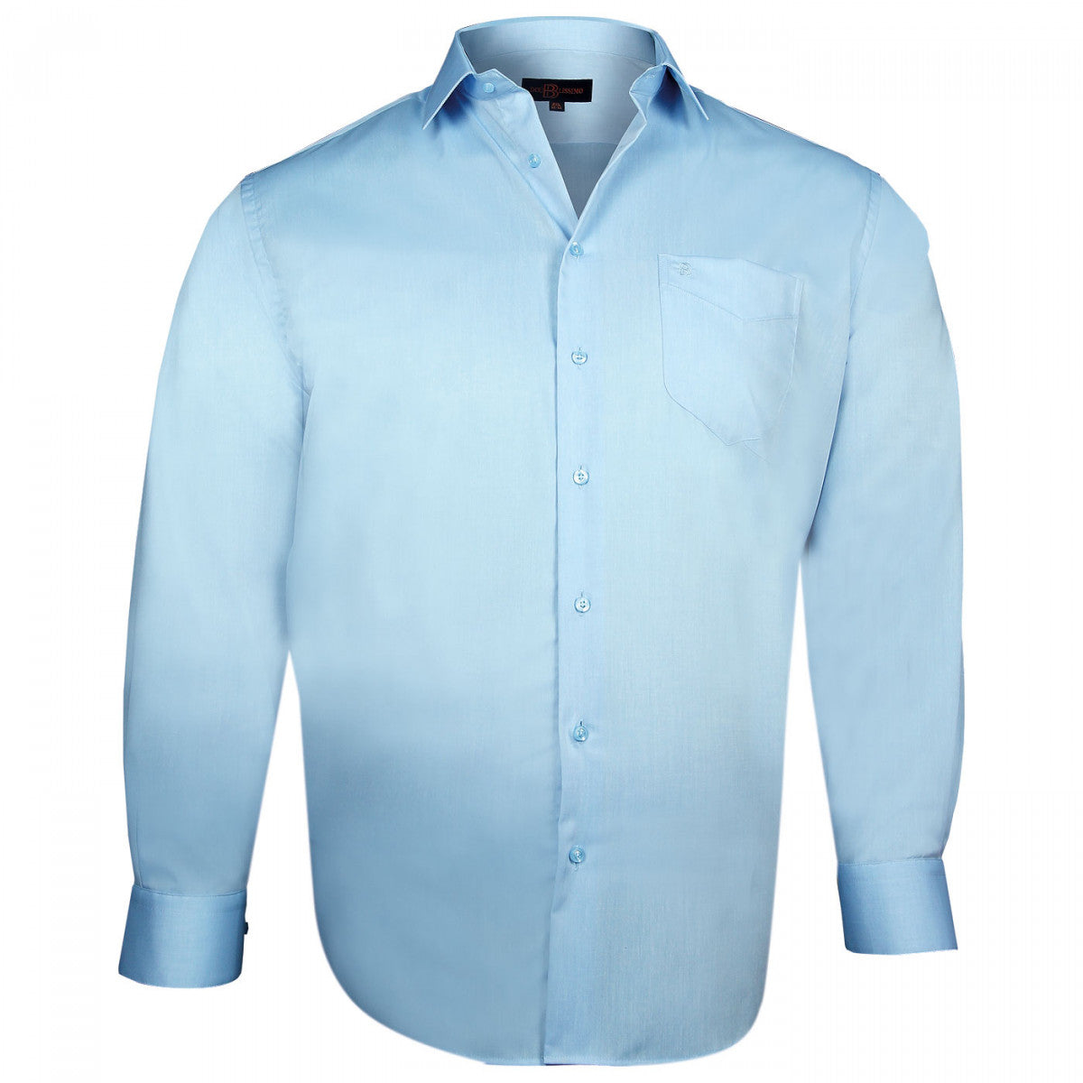 Chemise popeline TRADITIONNELLE Doublissimo GT-Y1DB5 bleu ciel