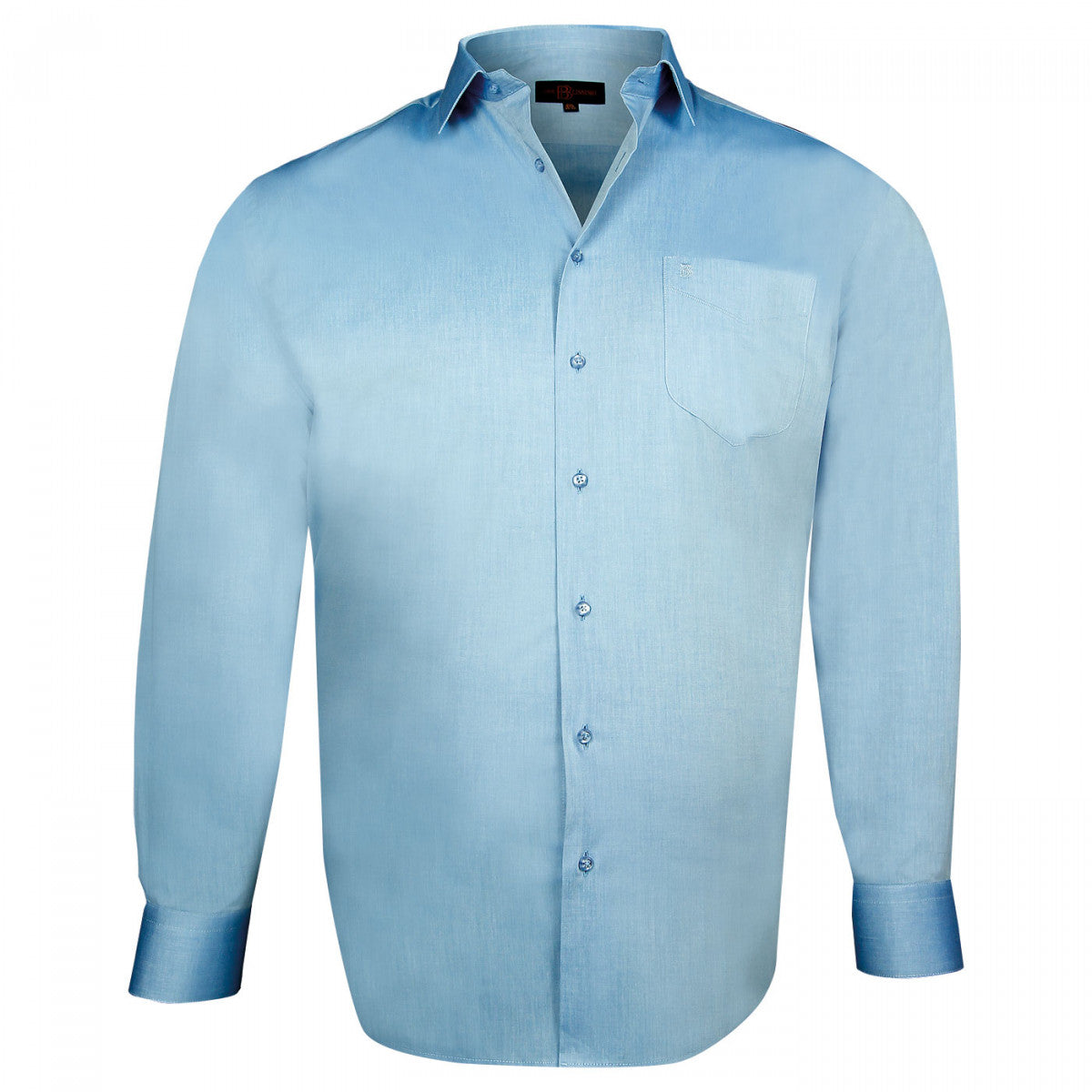 Chemise en popeline TRADITIONNELLE Doublissimo GT-Y1DB8 bleu indigo