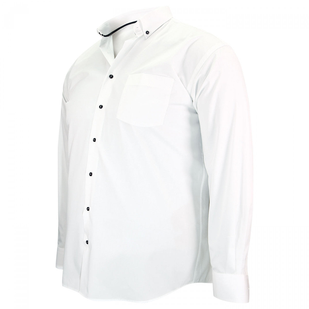 Chemise sport blanc bleu marine
