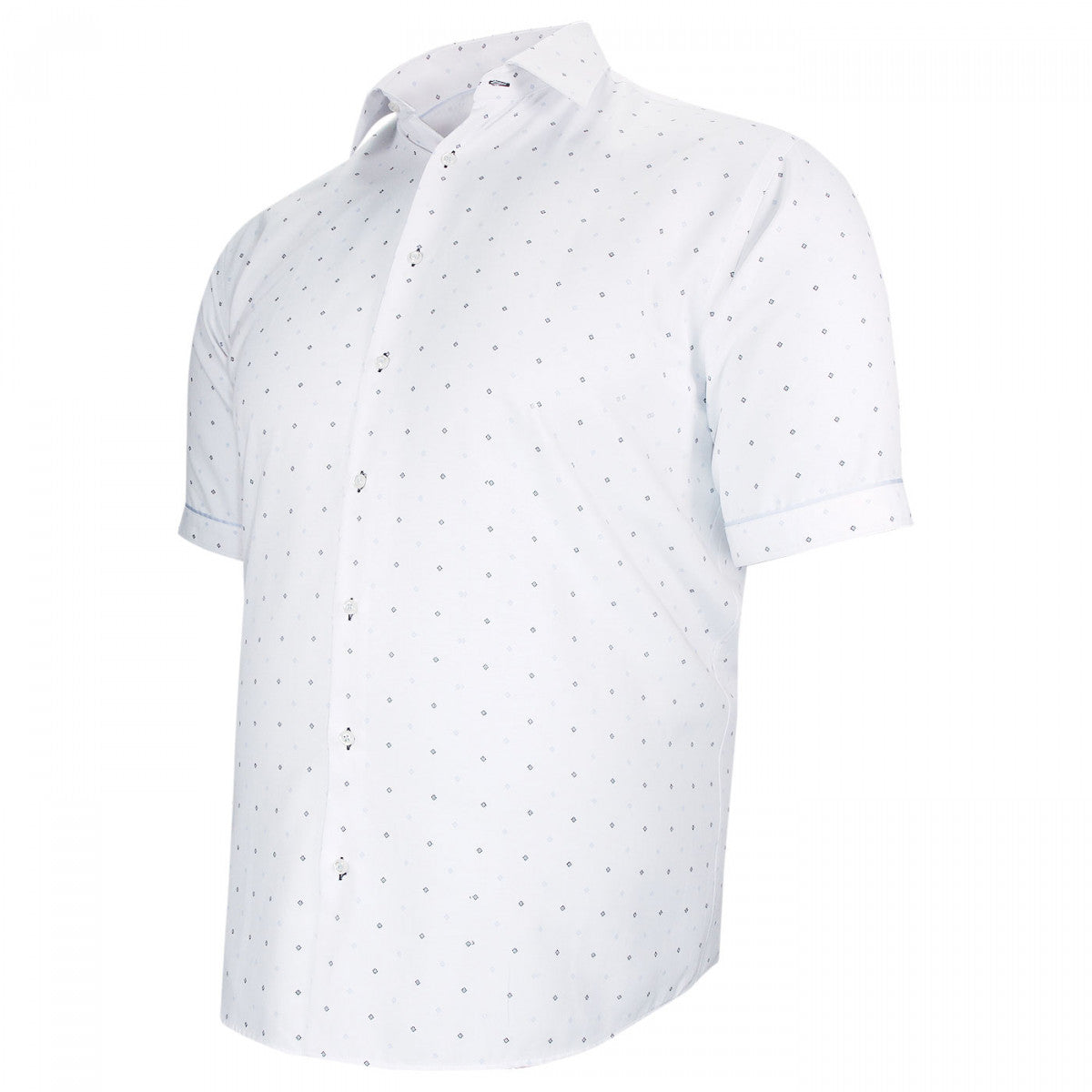 Chemisette forte taille AD4DBMC4 blanc bleu ciel