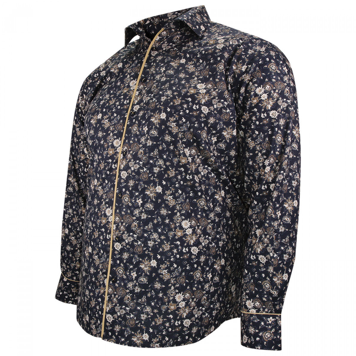 Chemise forte taille tissus premium AD4DB1 bleu