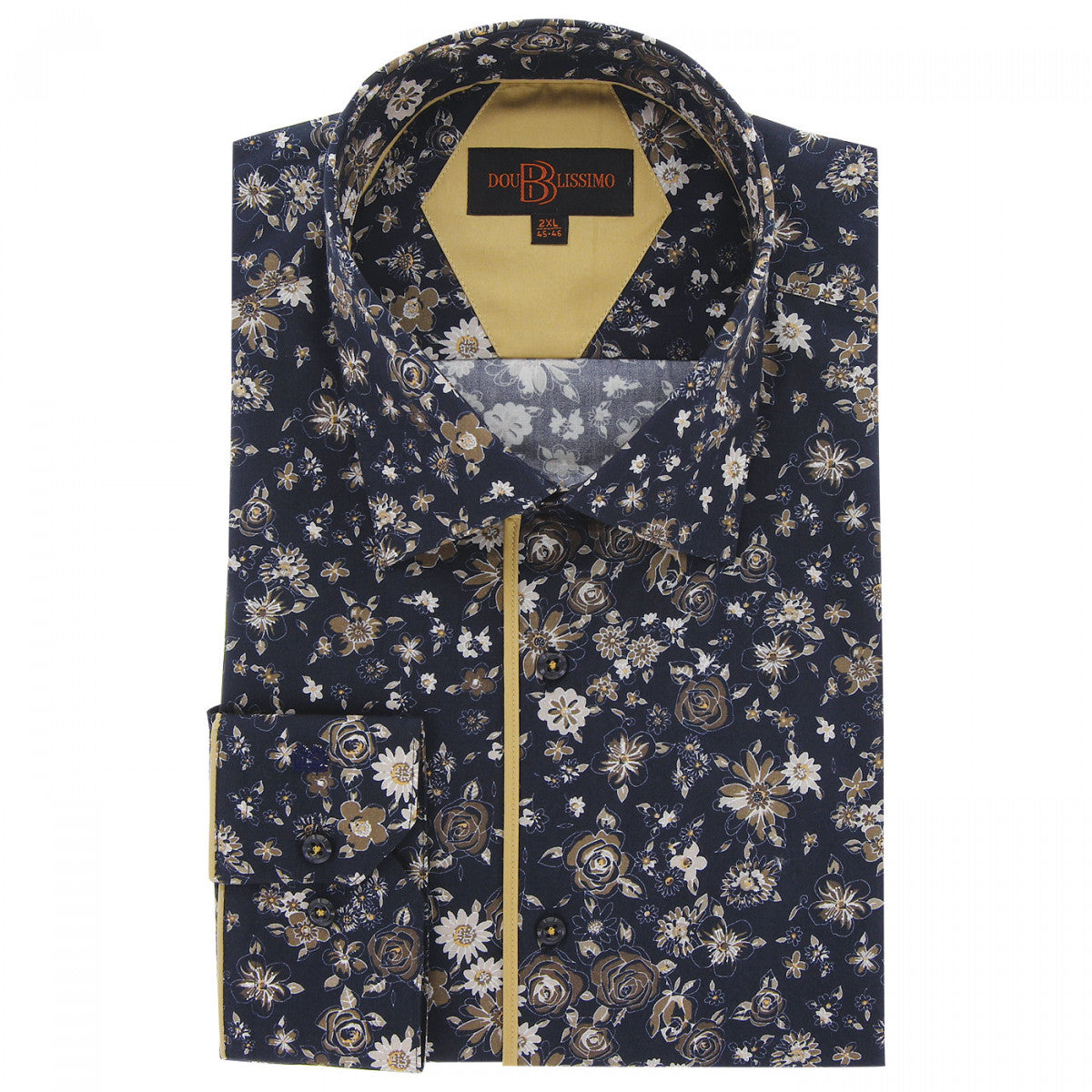 Chemise forte taille tissus premium AD4DB1 bleu