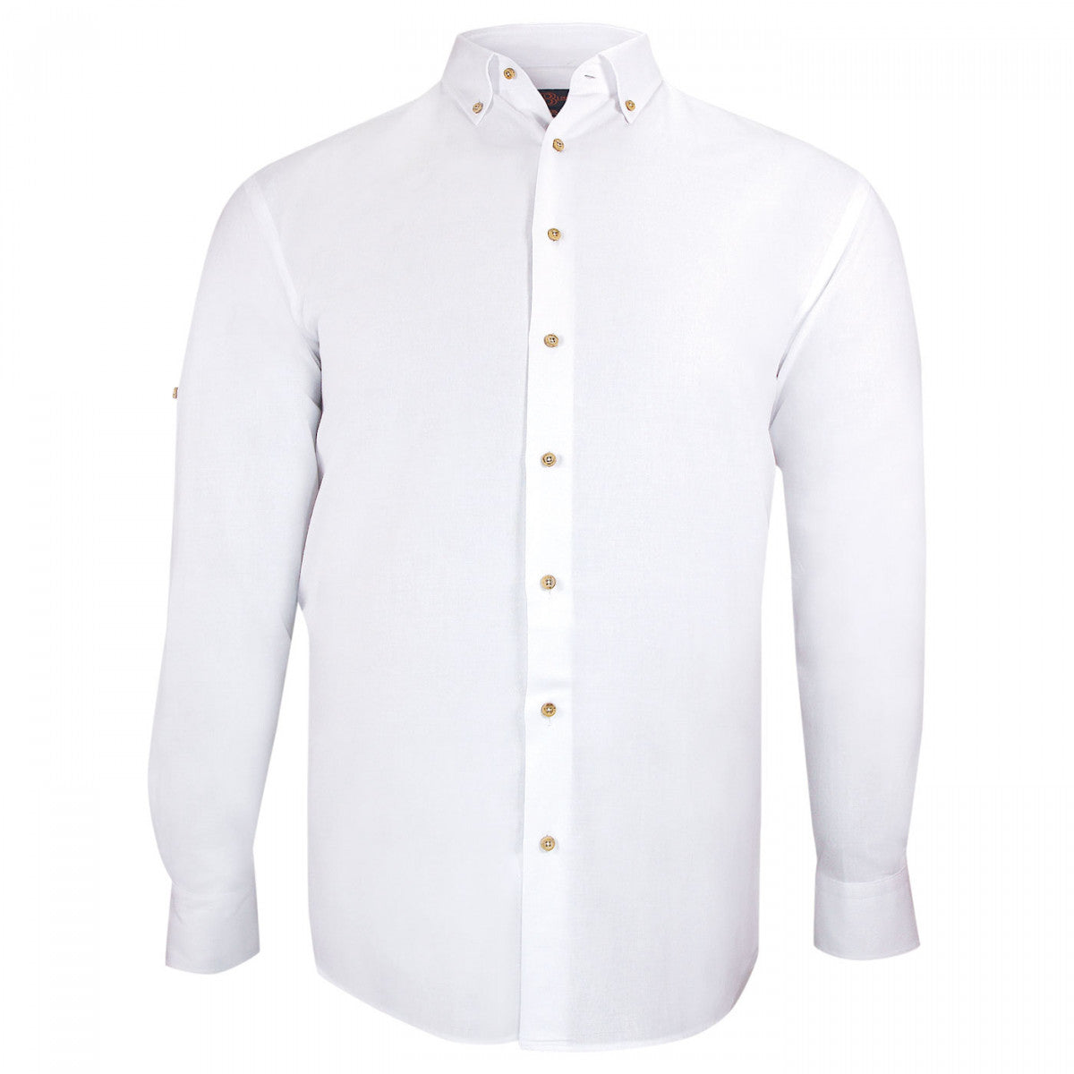 Chemise forte taille tissu lin et coton AD6DB4 blanc