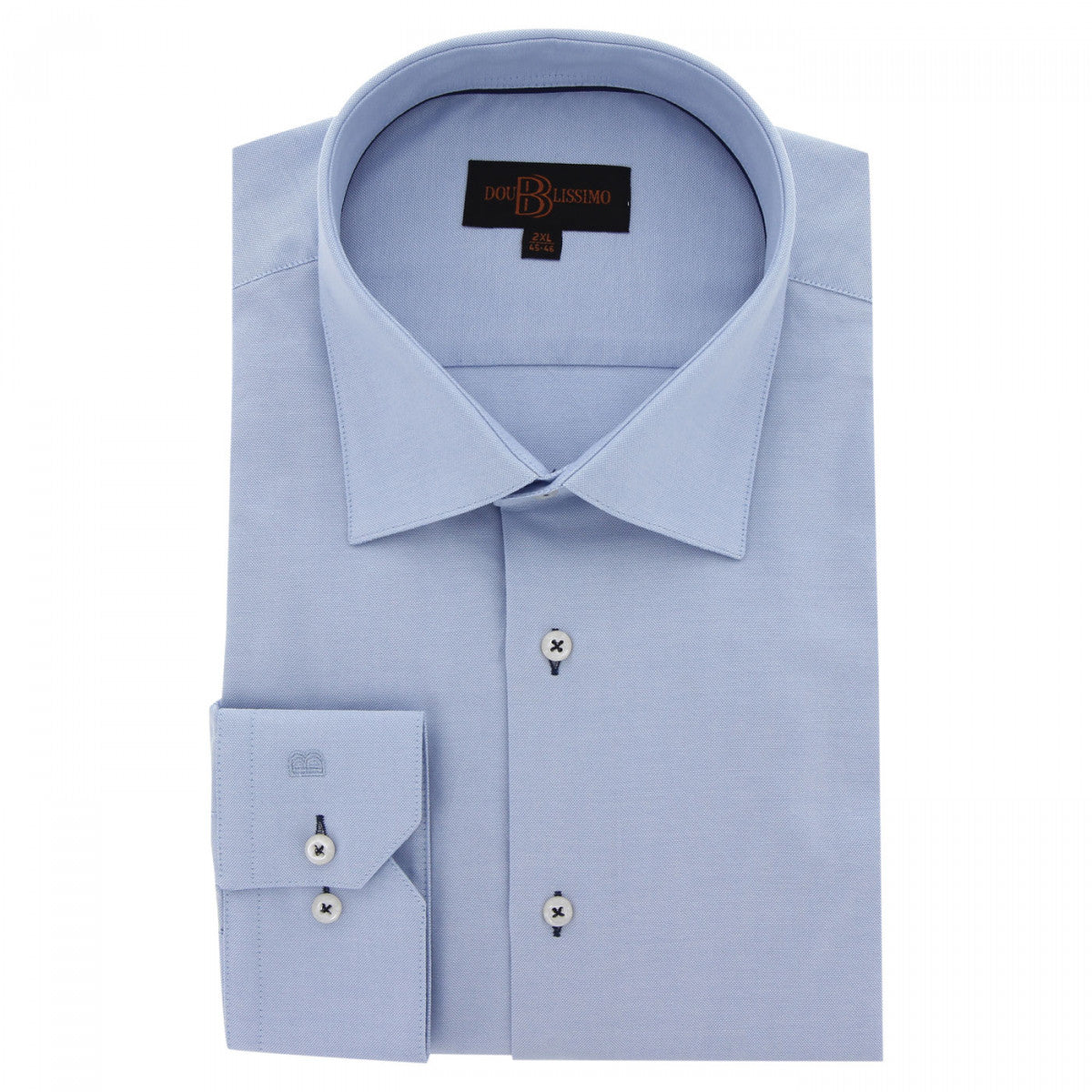 Chemise forte taille tissus premium AD3DB1 bleu