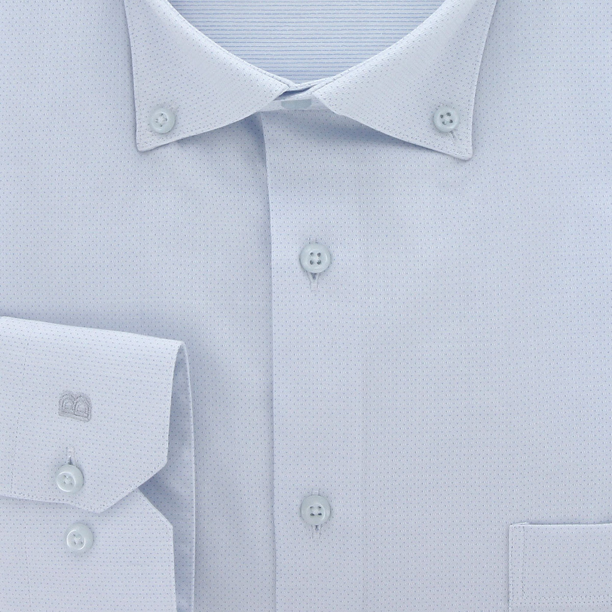 Chemise forte taille tissu texturé à col boutonné ARMATONI AE13DB2 bleu