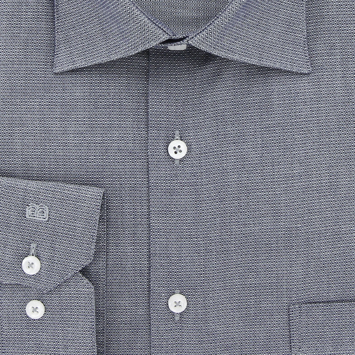 Chemise forte taille tissu texturé à motifs TONOGIO AE6DB1 gris
