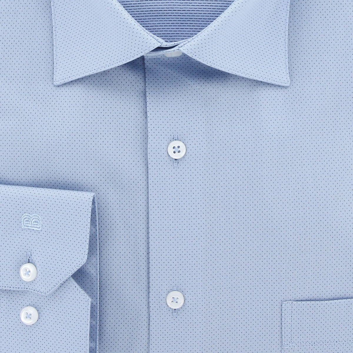 Chemise forte taille tissu texturé TONOBLU AE8DB1 bleu