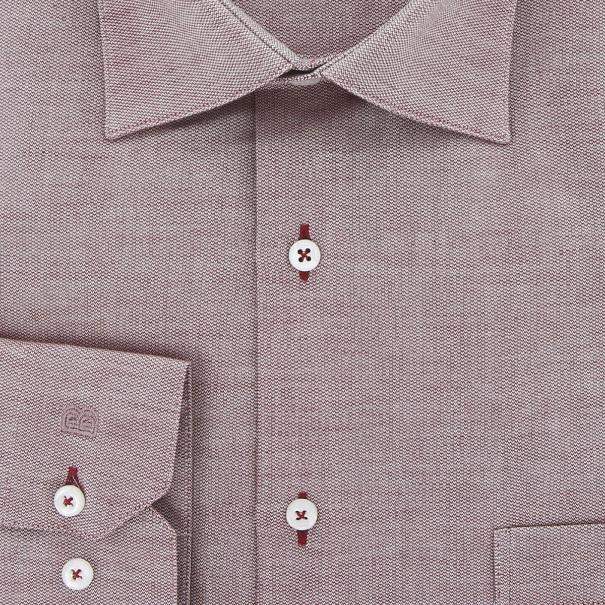 Chemise forte taille tissu texturé TONOROSSO AE7DB1 rouge