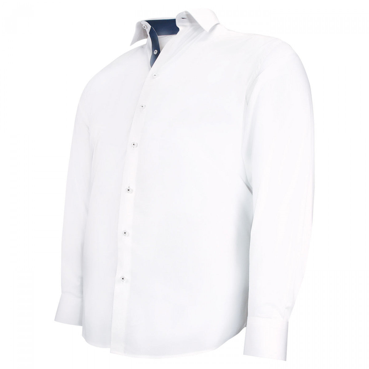 Chemise forte taille tissu uni CLASSOPO AE9DB2 blanc