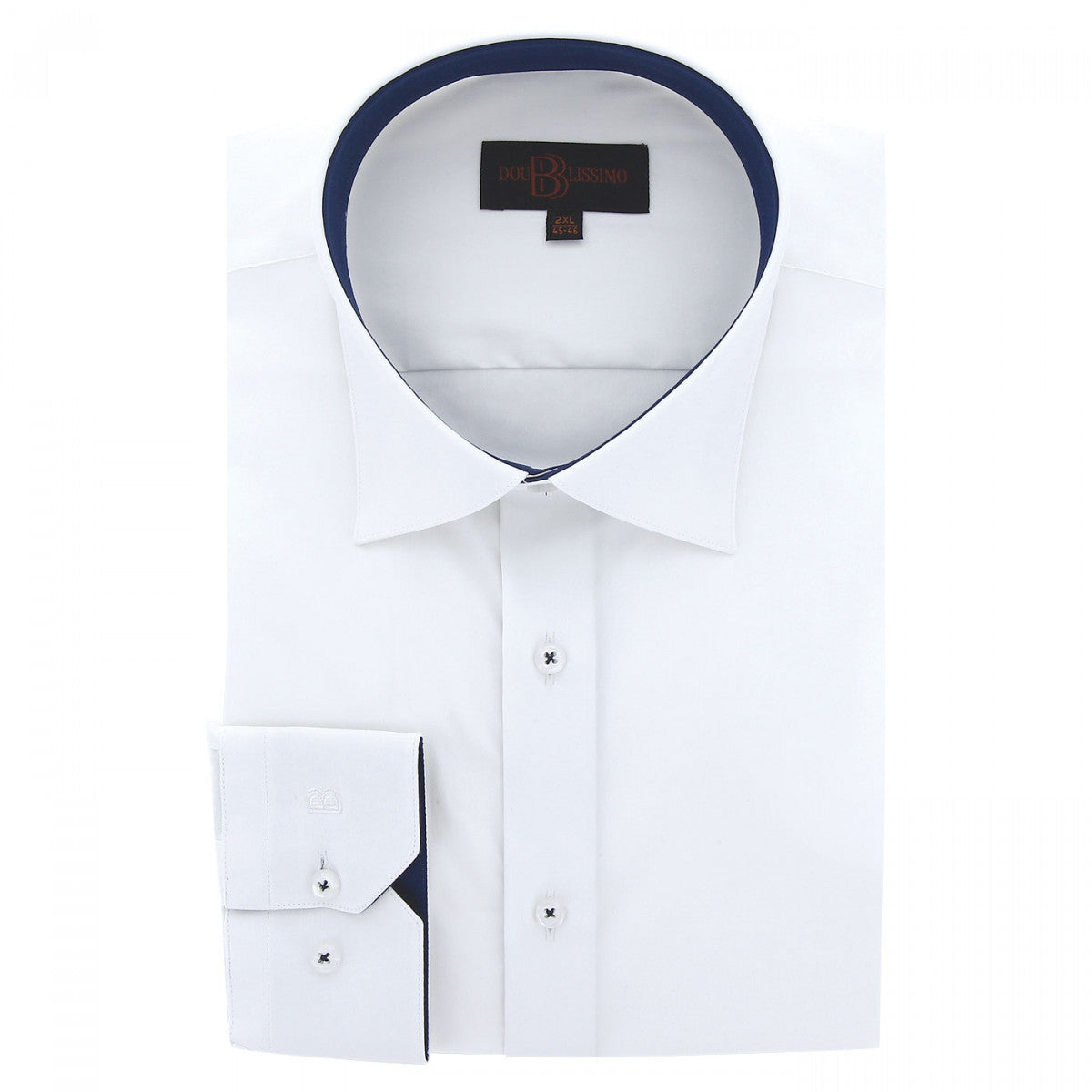 Chemise forte taille tissu uni CLASSOPO AE9DB2 blanc