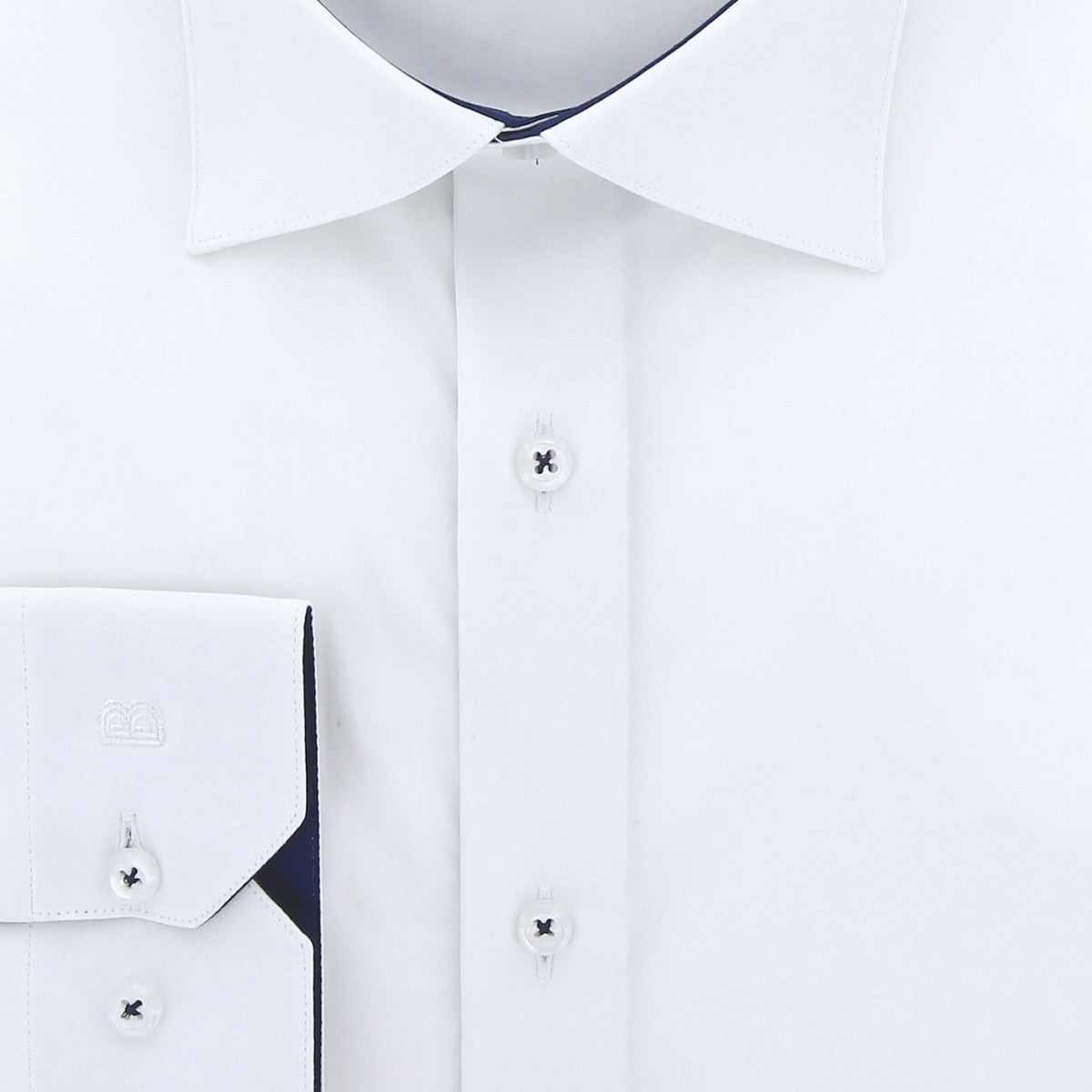 Chemise forte taille tissu uni CLASSOPO AE9DB2 blanc