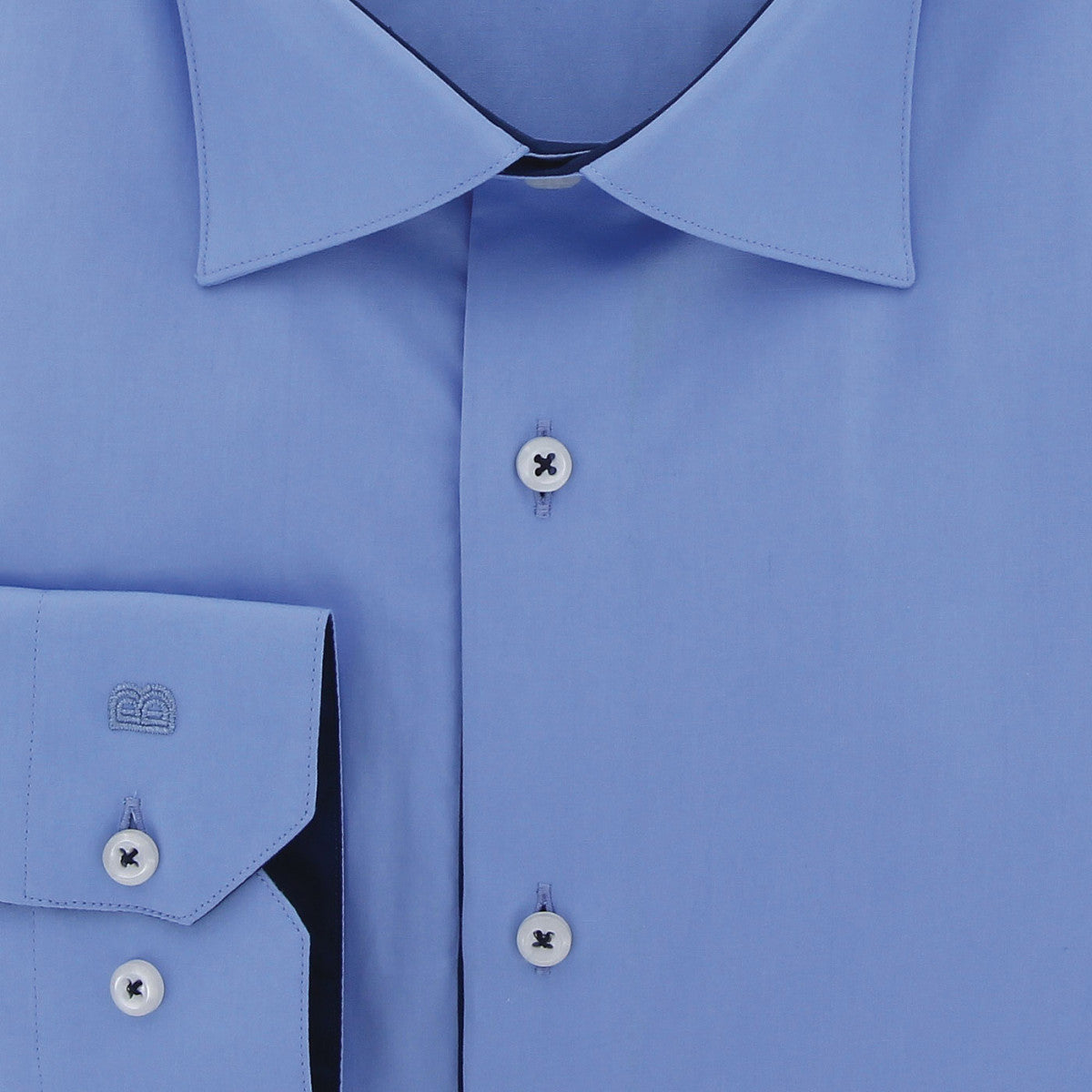 Chemise forte taille tissu uni CLASSOPO AE9DB1 bleu