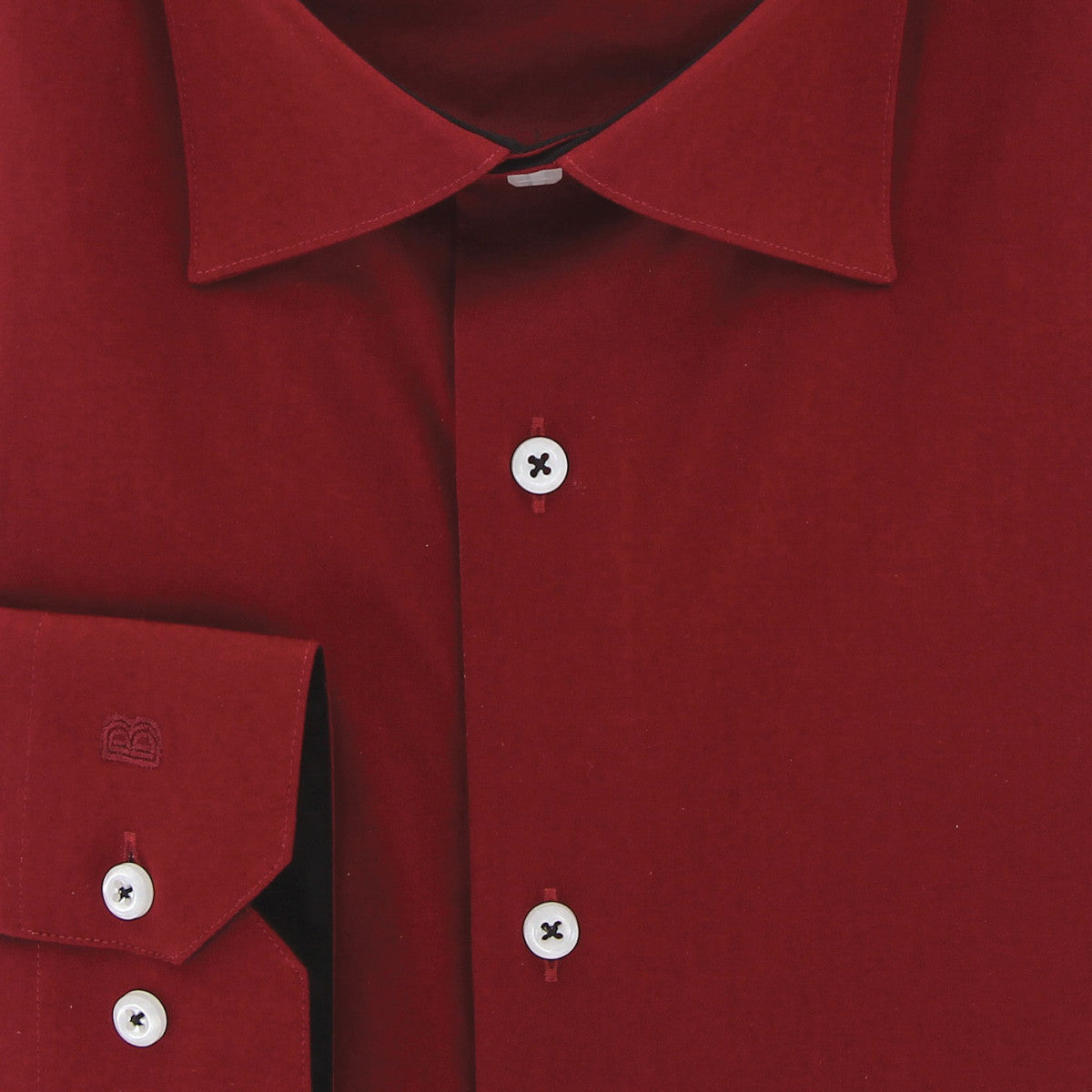 Chemise forte taille tissu uni CLASSOPO AE9DB5 bordeaux