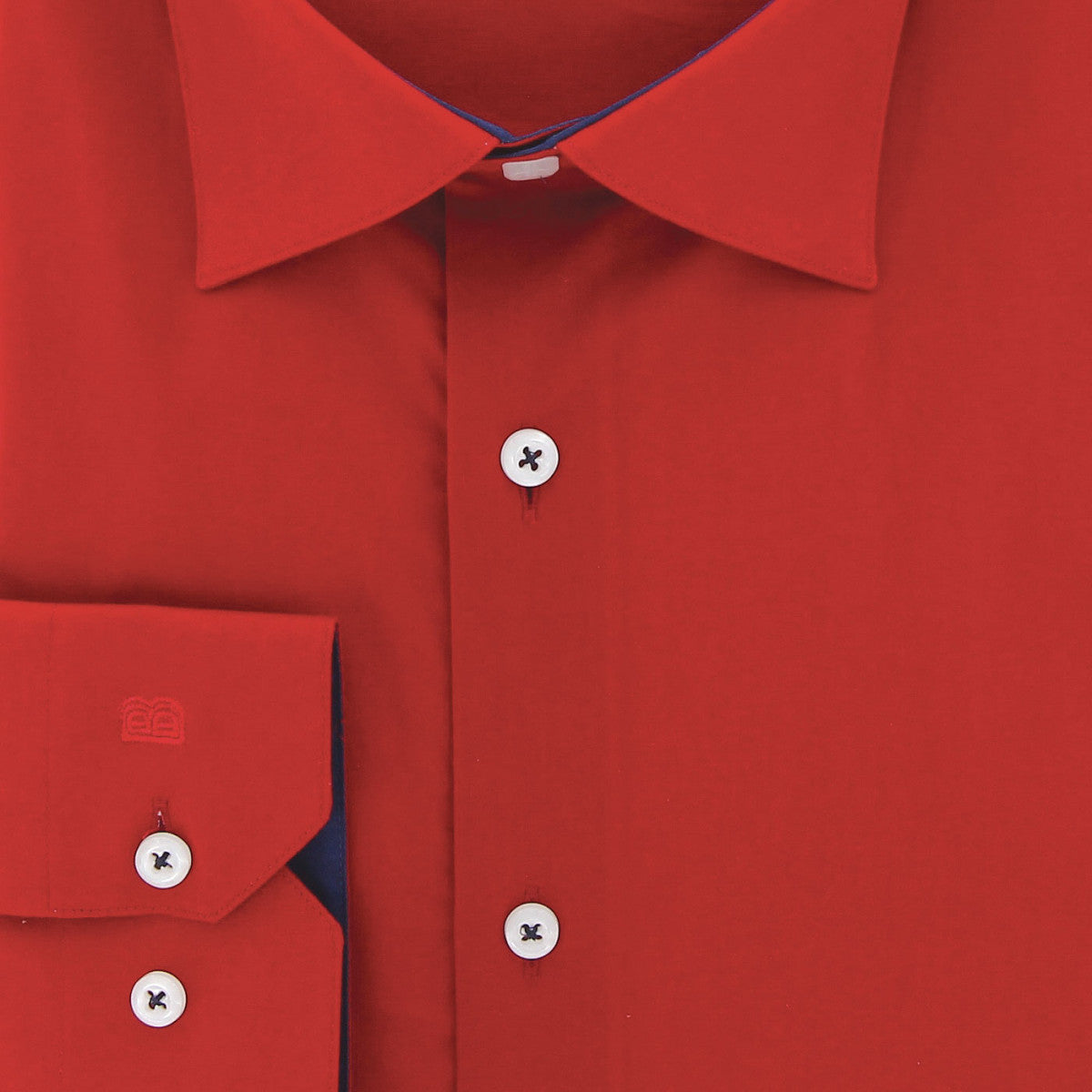 Chemise forte taille tissu uni CLASSOPO AE9DB4 rouge