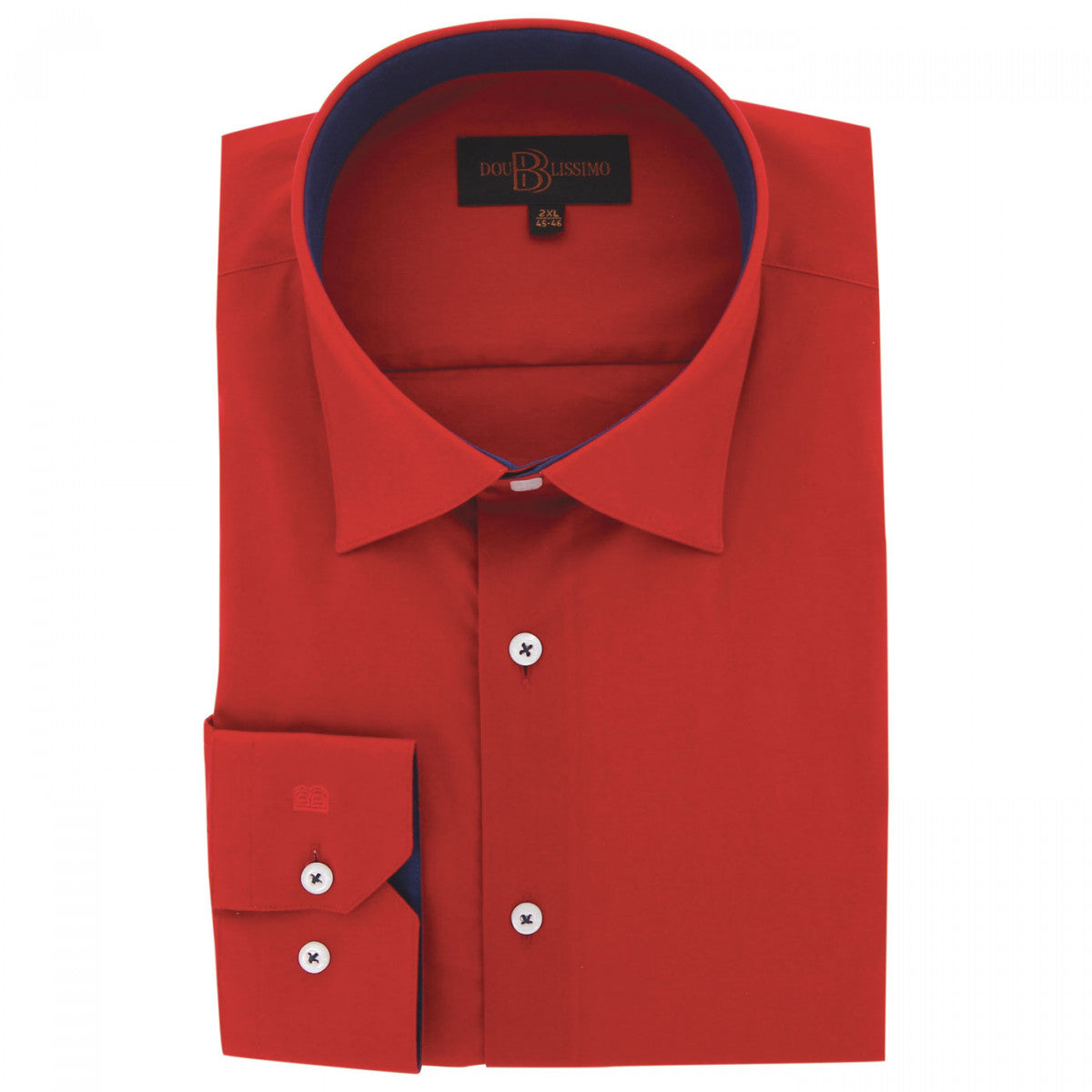 Chemise forte taille tissu uni CLASSOPO AE9DB4 rouge