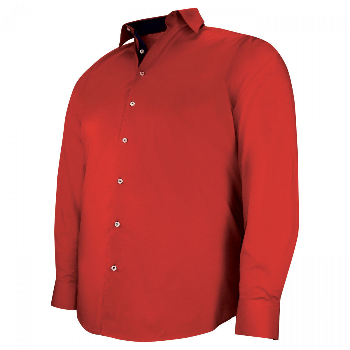 Chemise forte taille tissu uni CLASSOPO AE9DB4 rouge
