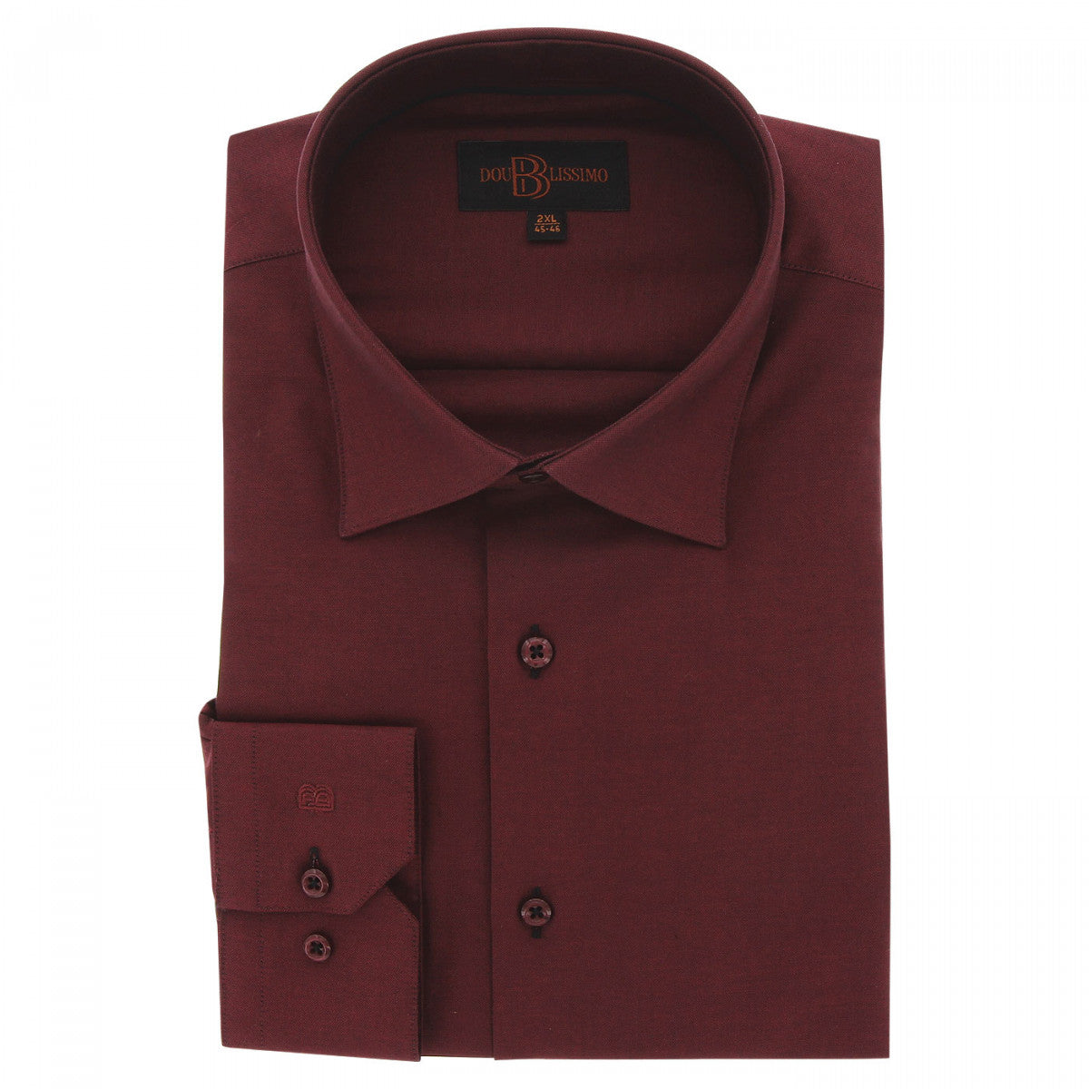 Chemise forte taille tissu uni FILOPPO AE10DB1 bordeaux