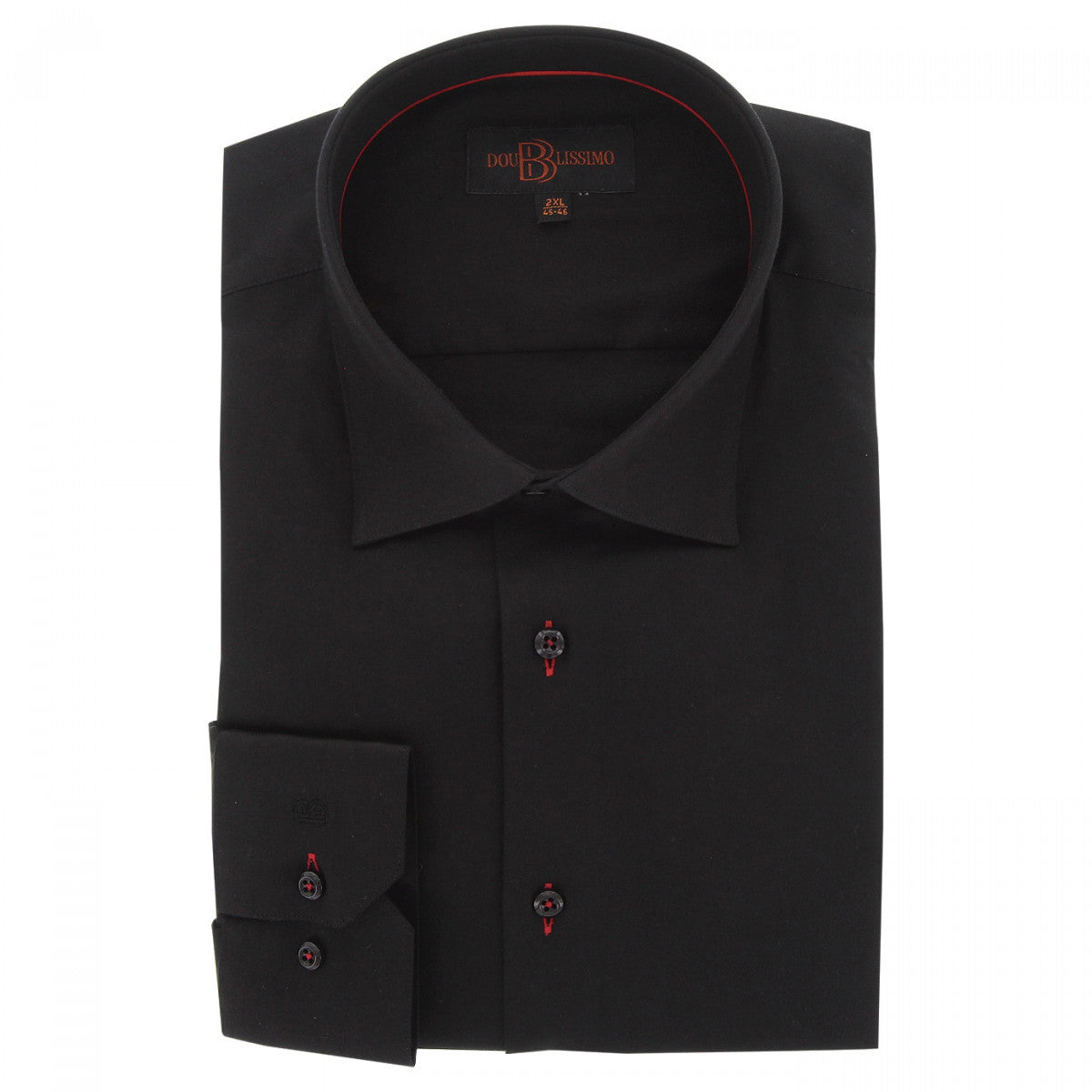 Chemise forte taille tissu uni FILOPPO AE10DB4 noir