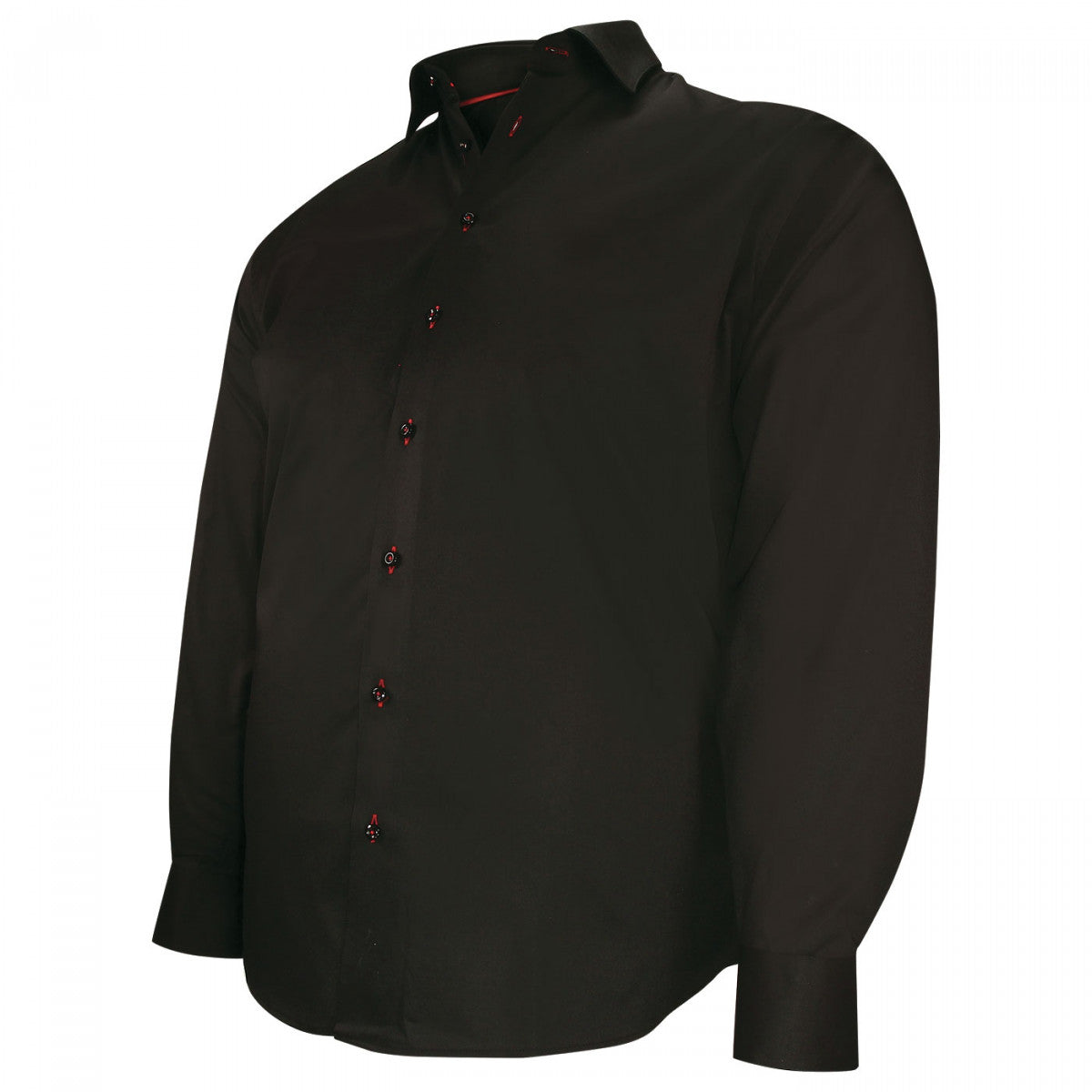 Chemise forte taille tissu uni FILOPPO AE10DB4 noir