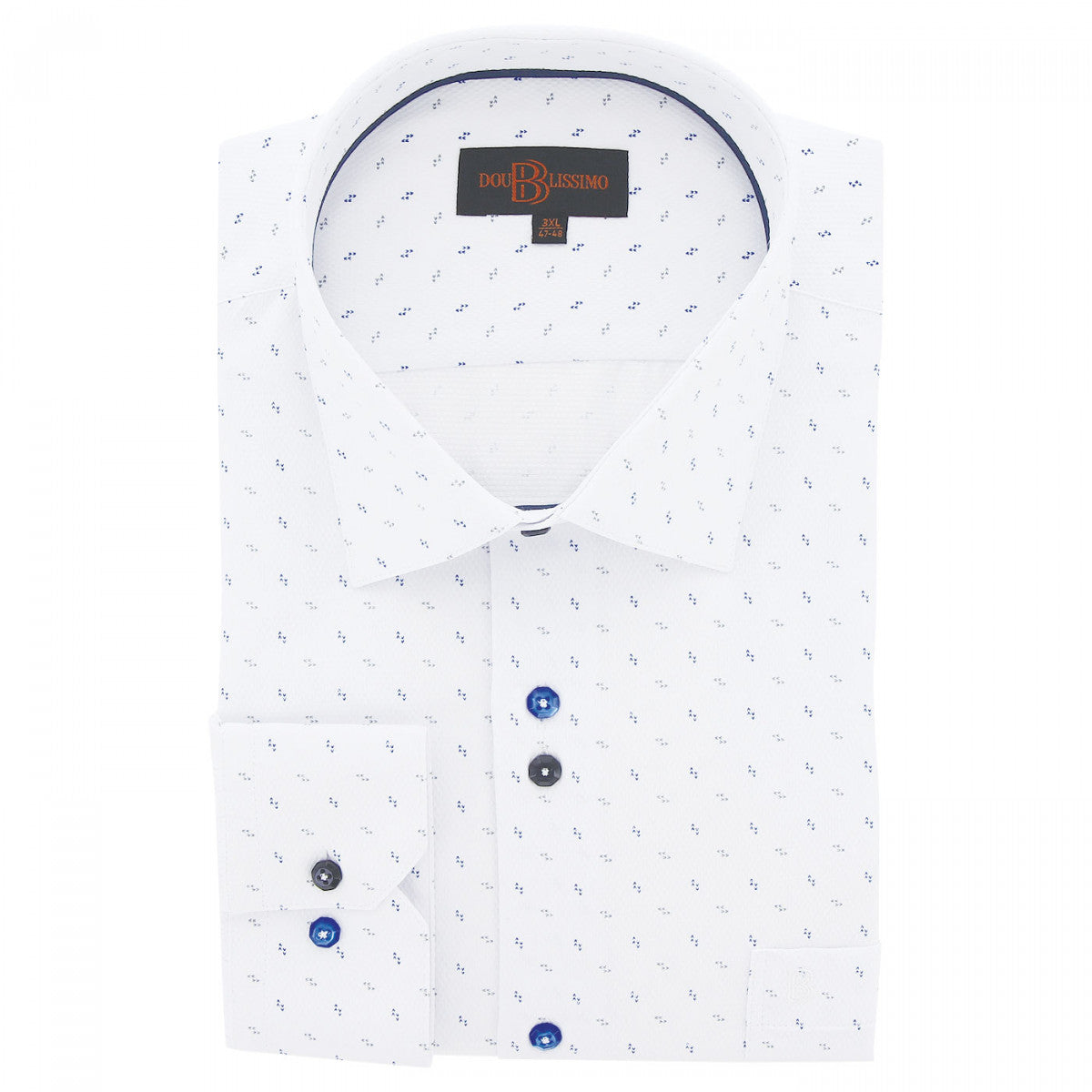 Chemise forte taille tissus à motifs freccia-aa7db2 blanc
