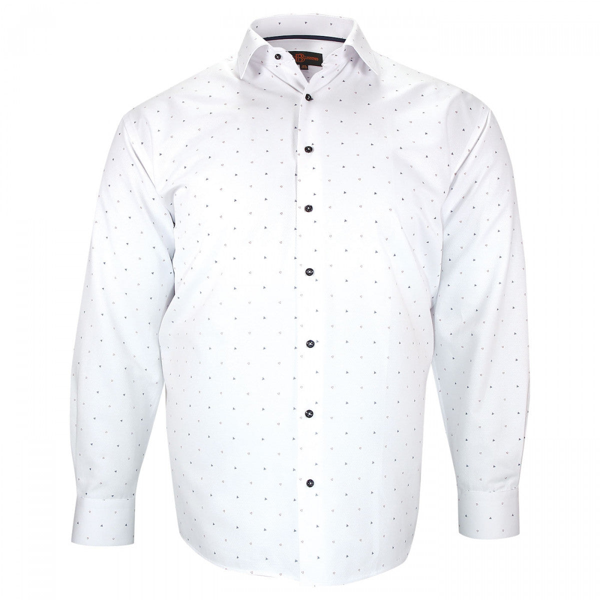 Chemise forte taille tissus à motifs furtivo-aa9db1 blanc bleu rouge