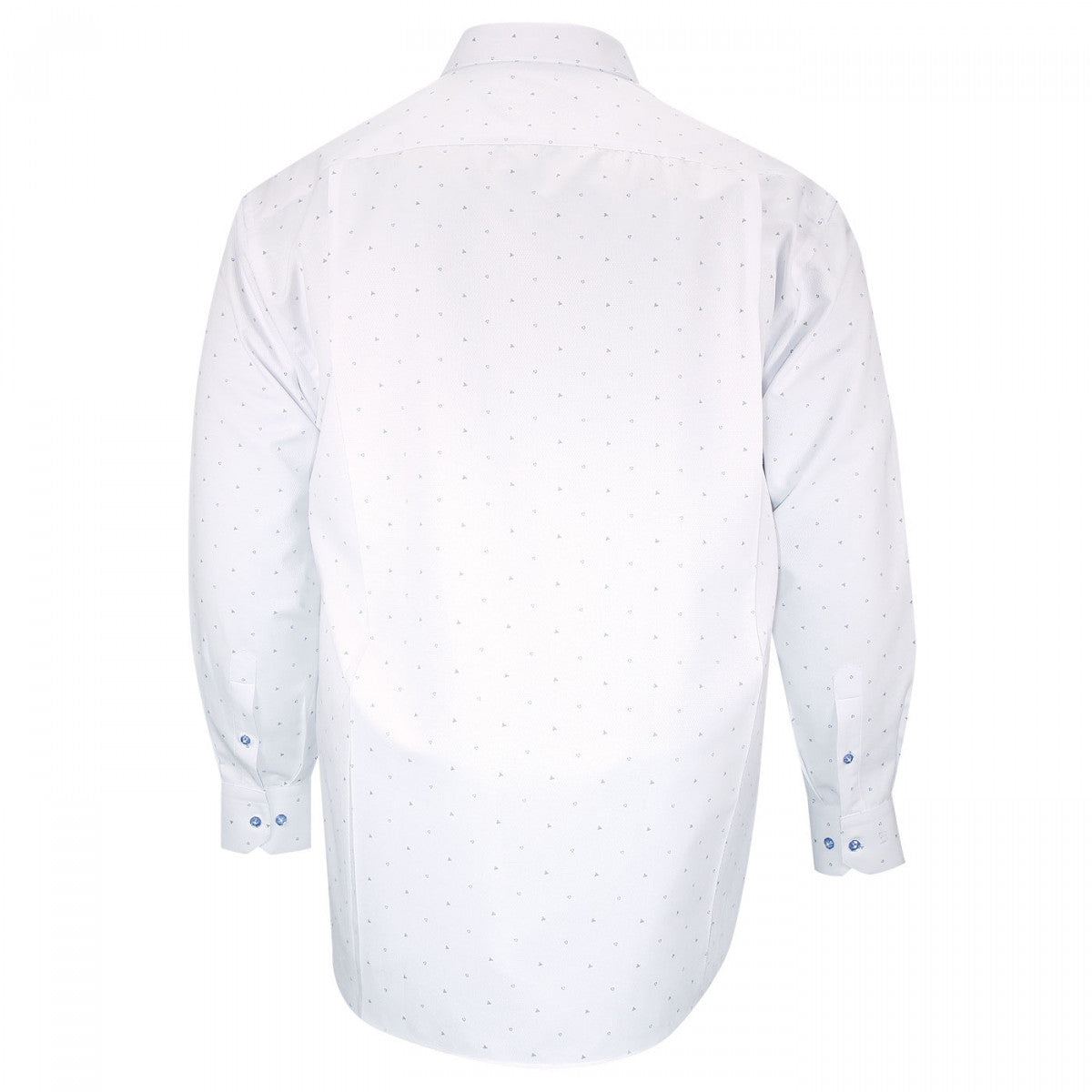 Chemise forte taille tissus à motifs furtivo-aa9db2 blanc bleu