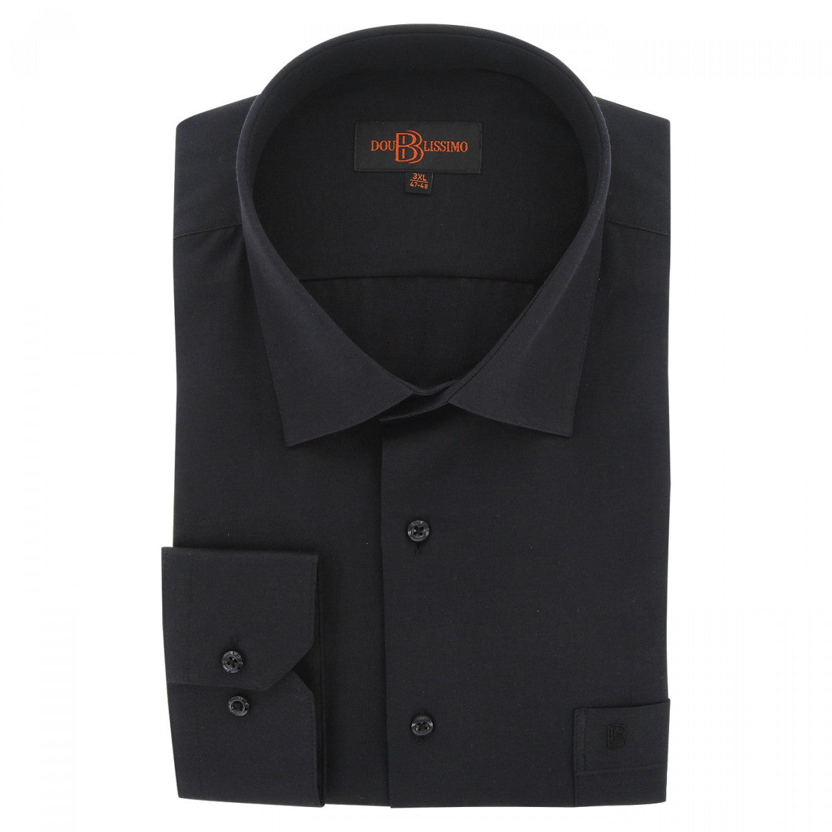 Chemise forte taille tissus chevron spinadi-aa3db3 noir